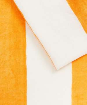 Summerill & Bishop - Orange Stripe 50x50cm Linen Napkins Set of Two image number 3