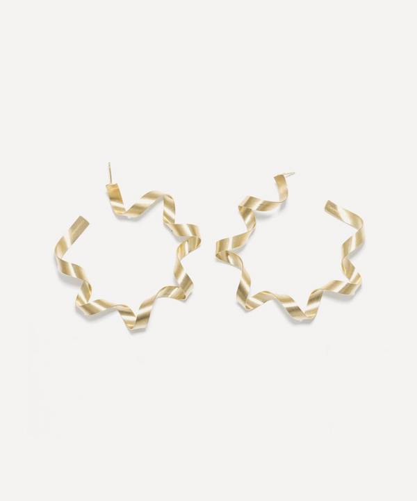 Completedworks - 14ct Gold-Plated Vermeil Silver Twist Hoop Earrings
