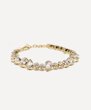 14ct Gold-Plated Vermeil Silver Cubic Zirconia Crystal Bracelet