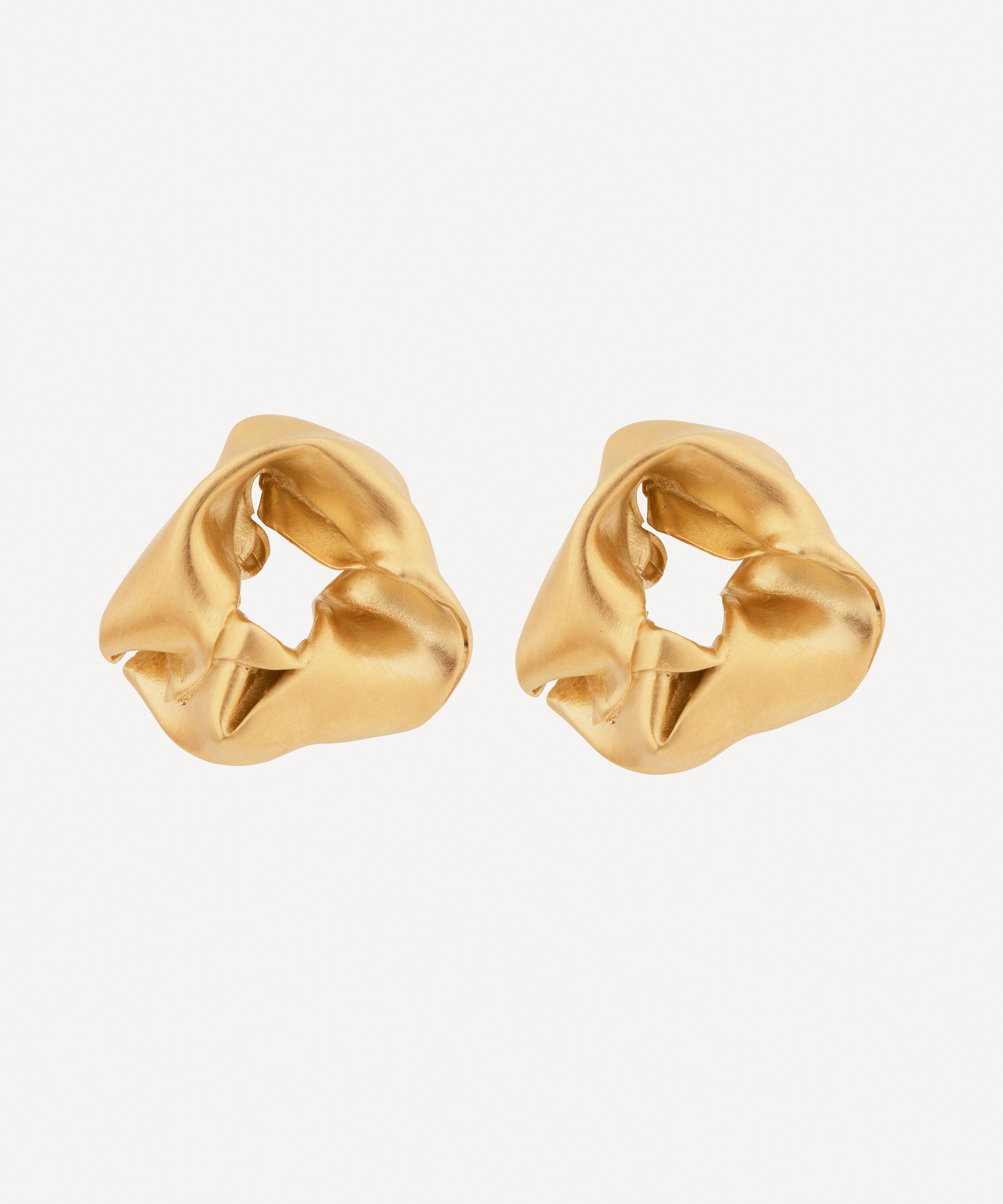 Completedworks - 14ct Gold-Plated Vermeil Silver Notsobig Scrunch Hoop Earrings image number 0