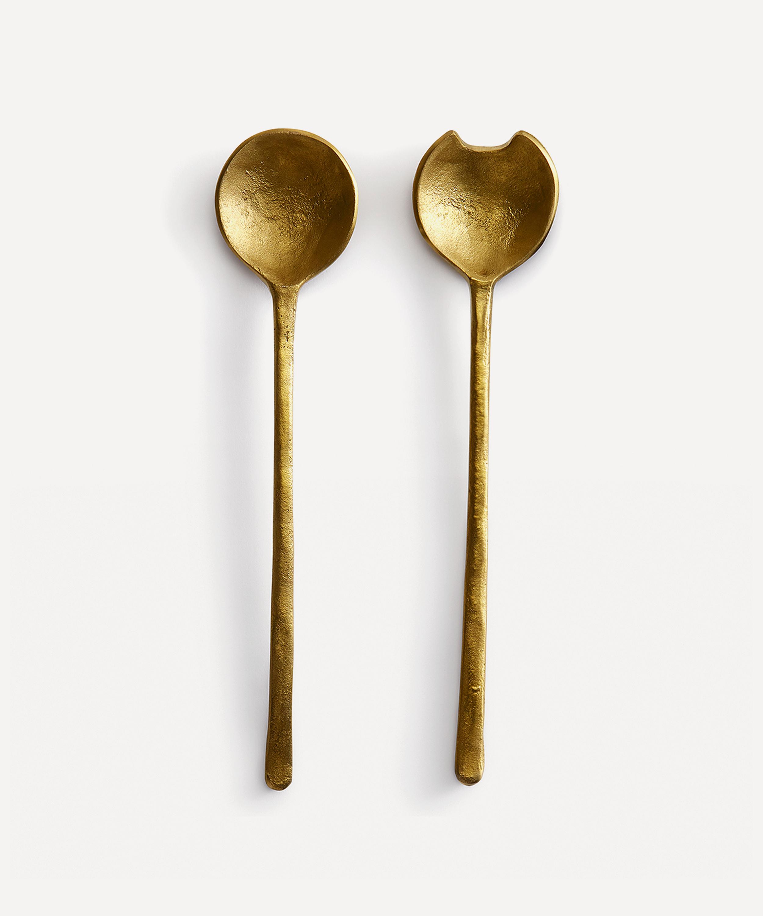 Soho Home Eden Brass Salad Servers | Liberty