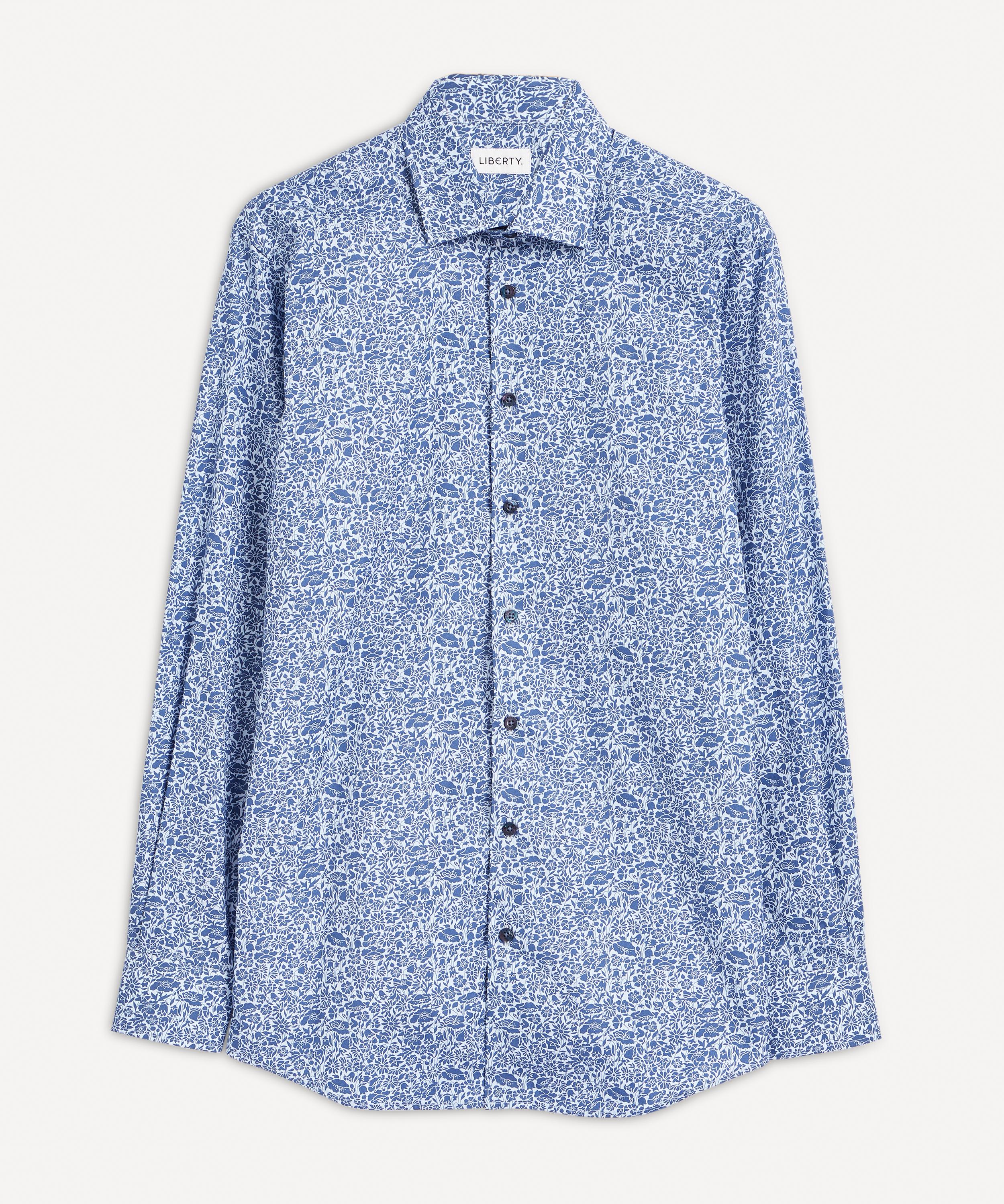 Liberty Poppy Day Formal Shirt In Blue