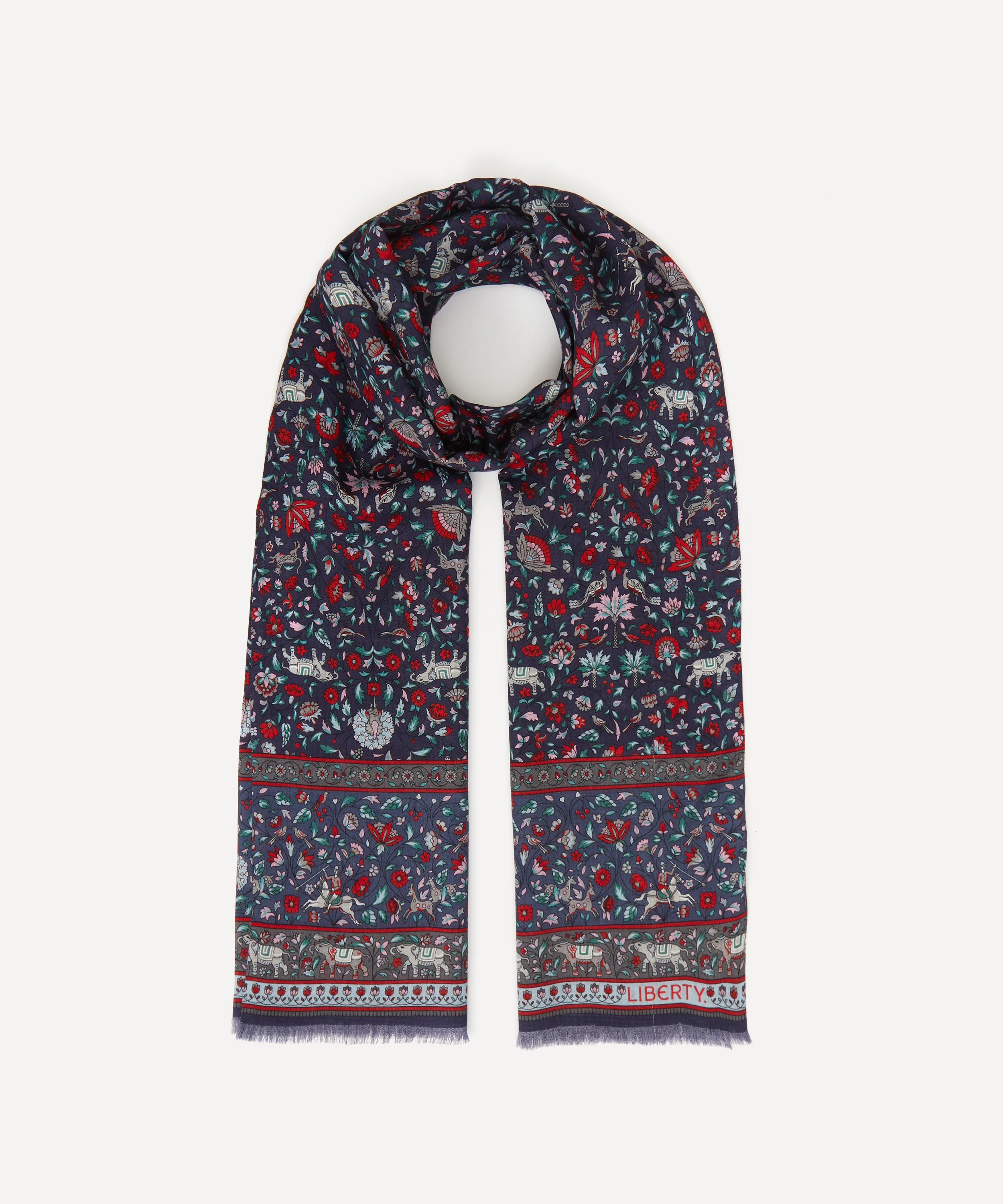 Liberty - Imran Wool-Silk Fringed Scarf image number 2
