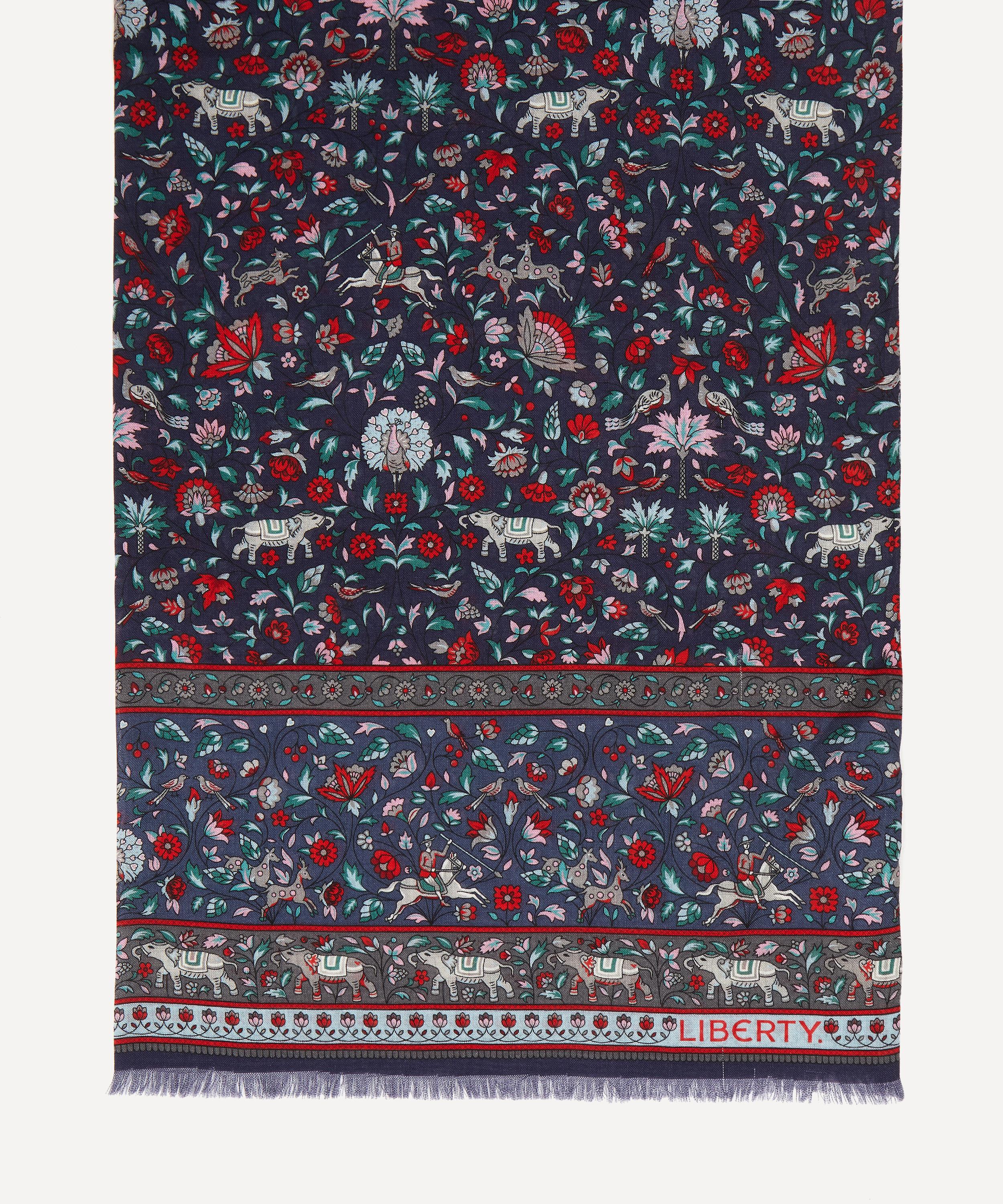 Liberty - Imran Wool-Silk Fringed Scarf image number 3