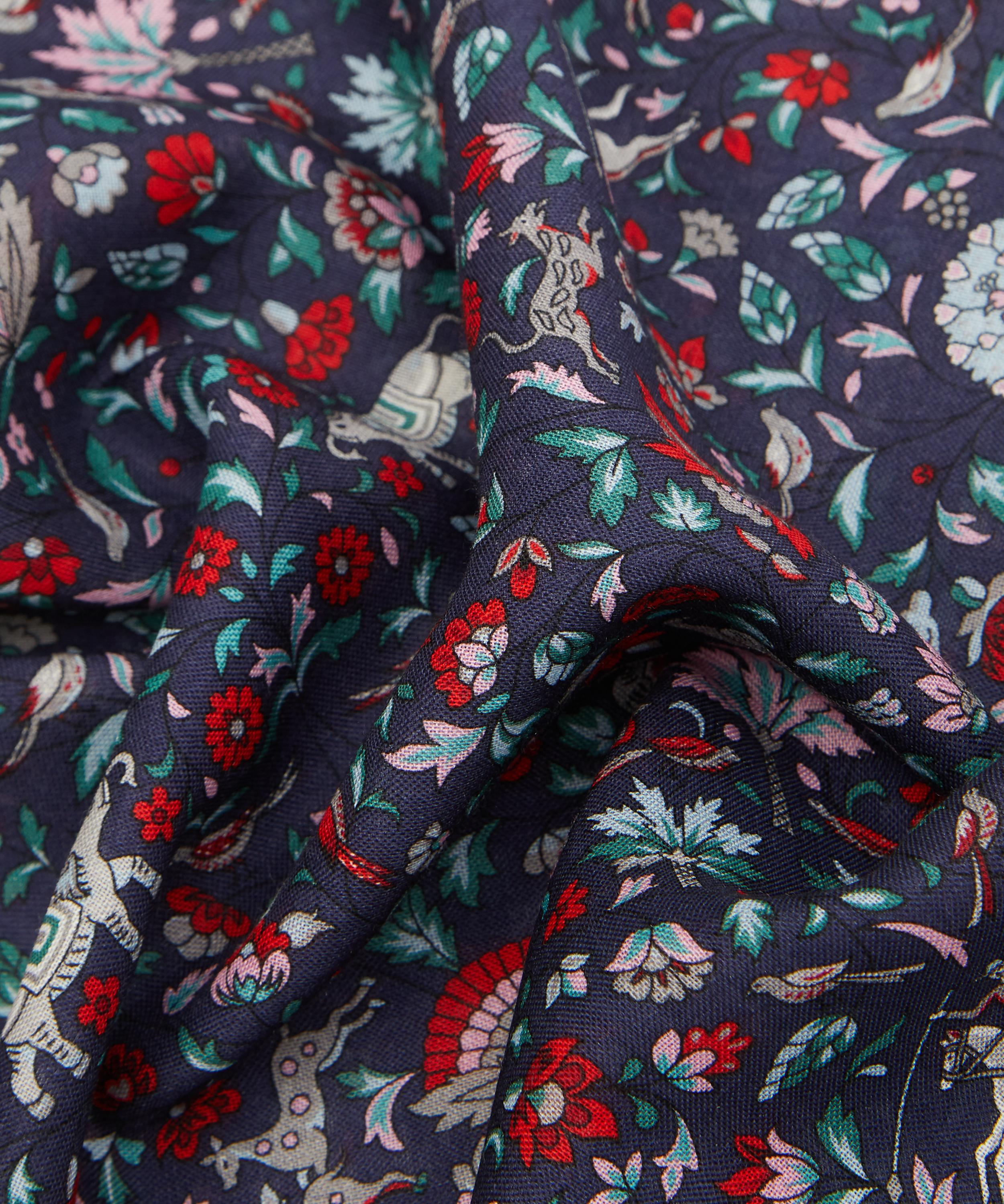 Liberty - Imran Wool-Silk Fringed Scarf image number 4