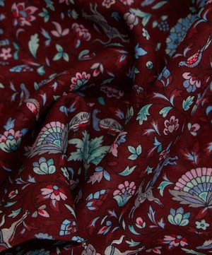 Liberty - Imran Wool-Silk Fringed Scarf image number 4