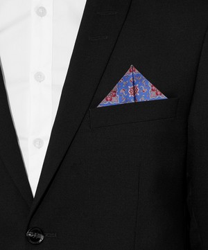 Liberty - Chatsworth Double-Sided Printed Silk Pocket Square image number 1