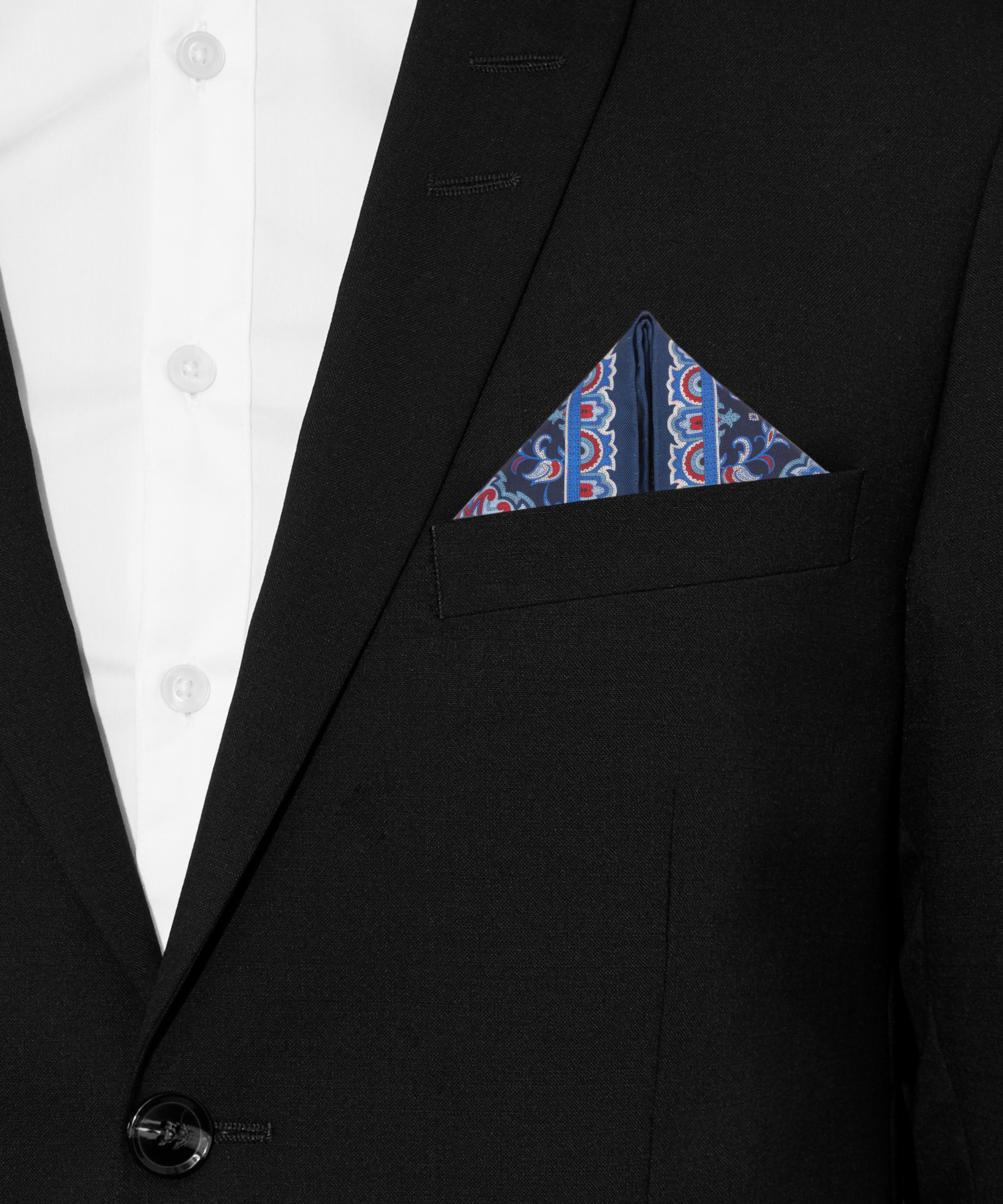 Liberty - Chatsworth Double-Sided Printed Silk Pocket Square image number 1