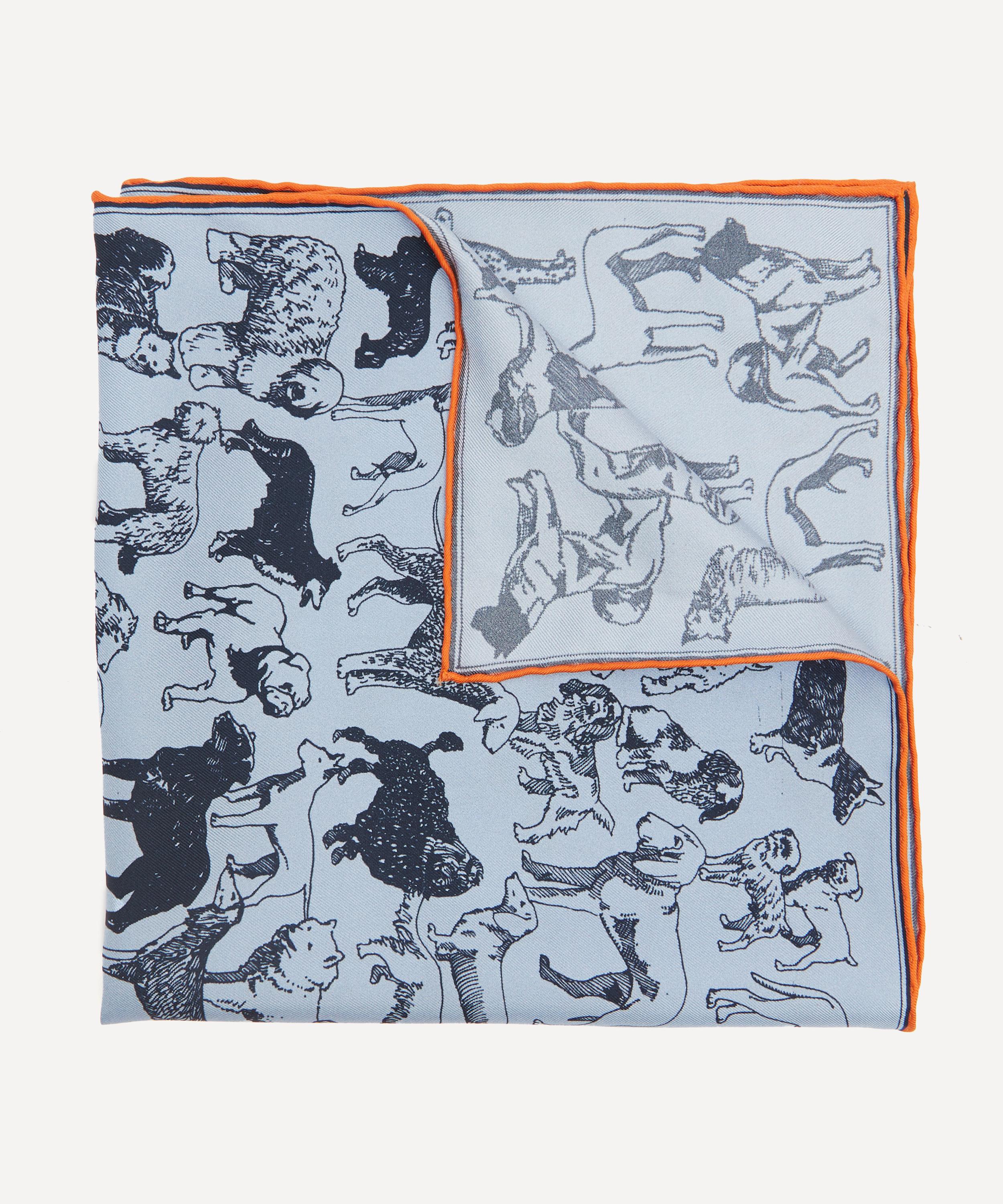 Liberty - Man's Best Friend Printed Silk Pocket Square image number 0