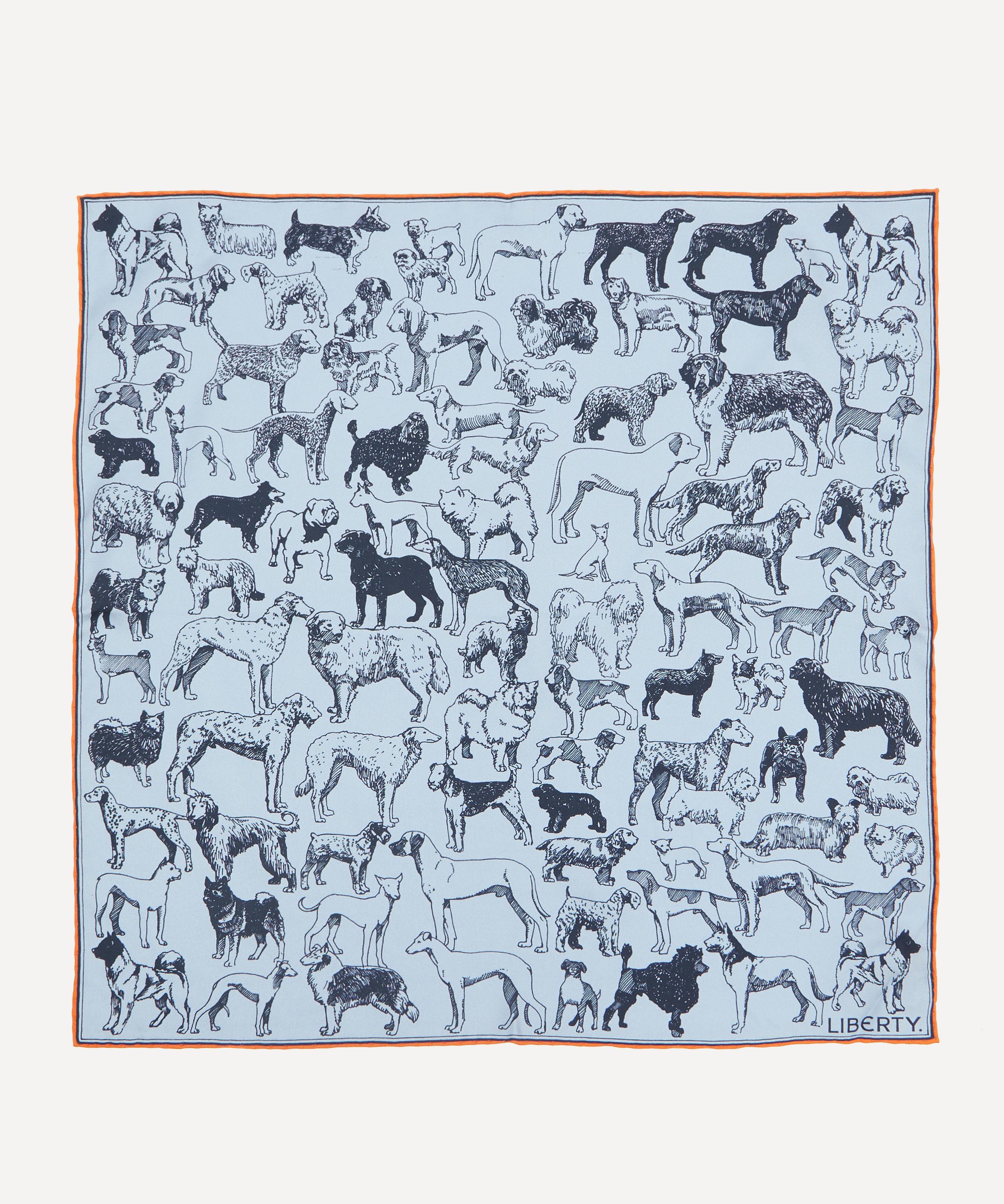 Liberty Man's Best Friend Printed Silk Pocket Square