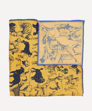 Liberty - Man's Best Friend Printed Silk Pocket Square image number 0