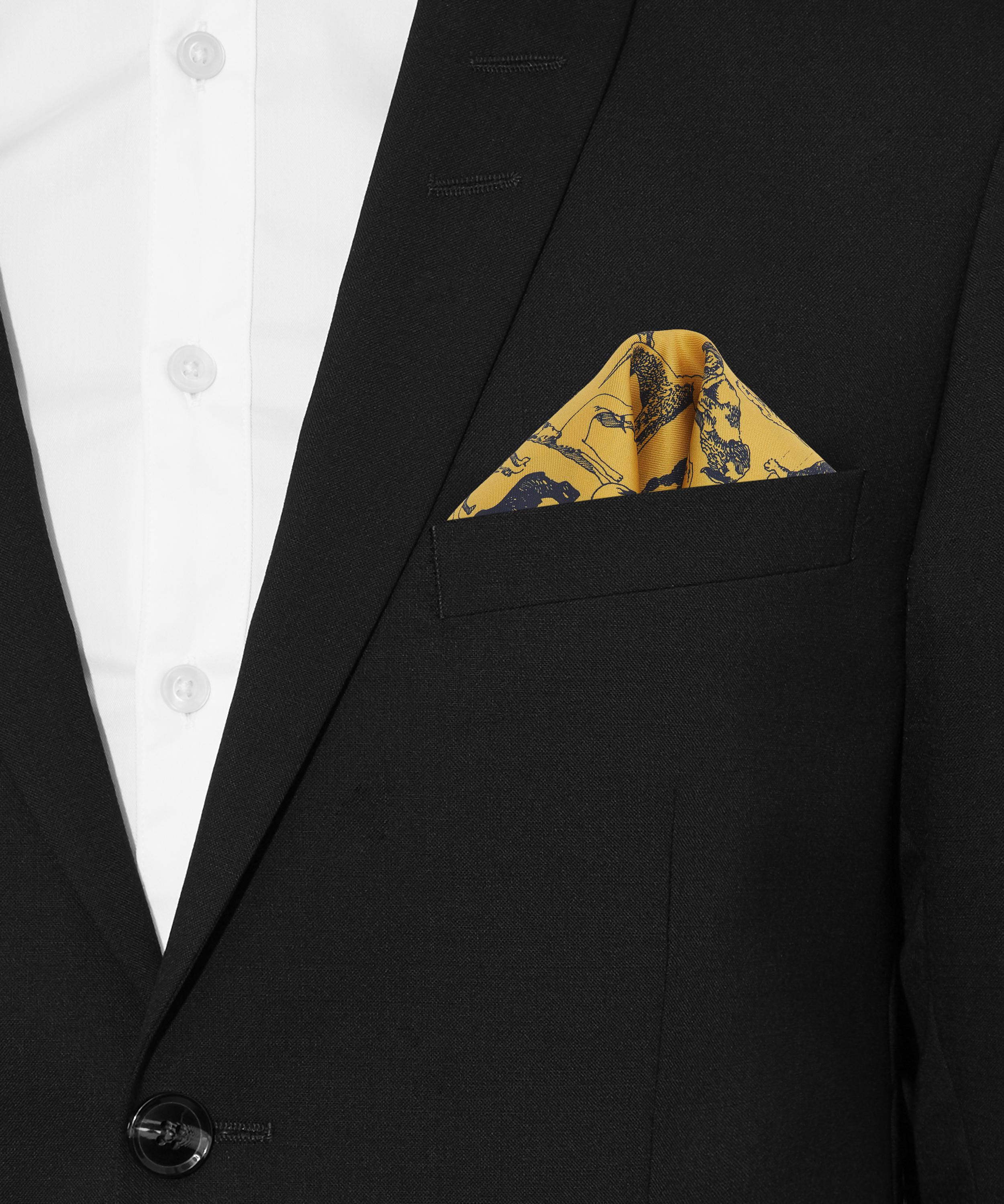 Liberty - Man's Best Friend Printed Silk Pocket Square image number 1