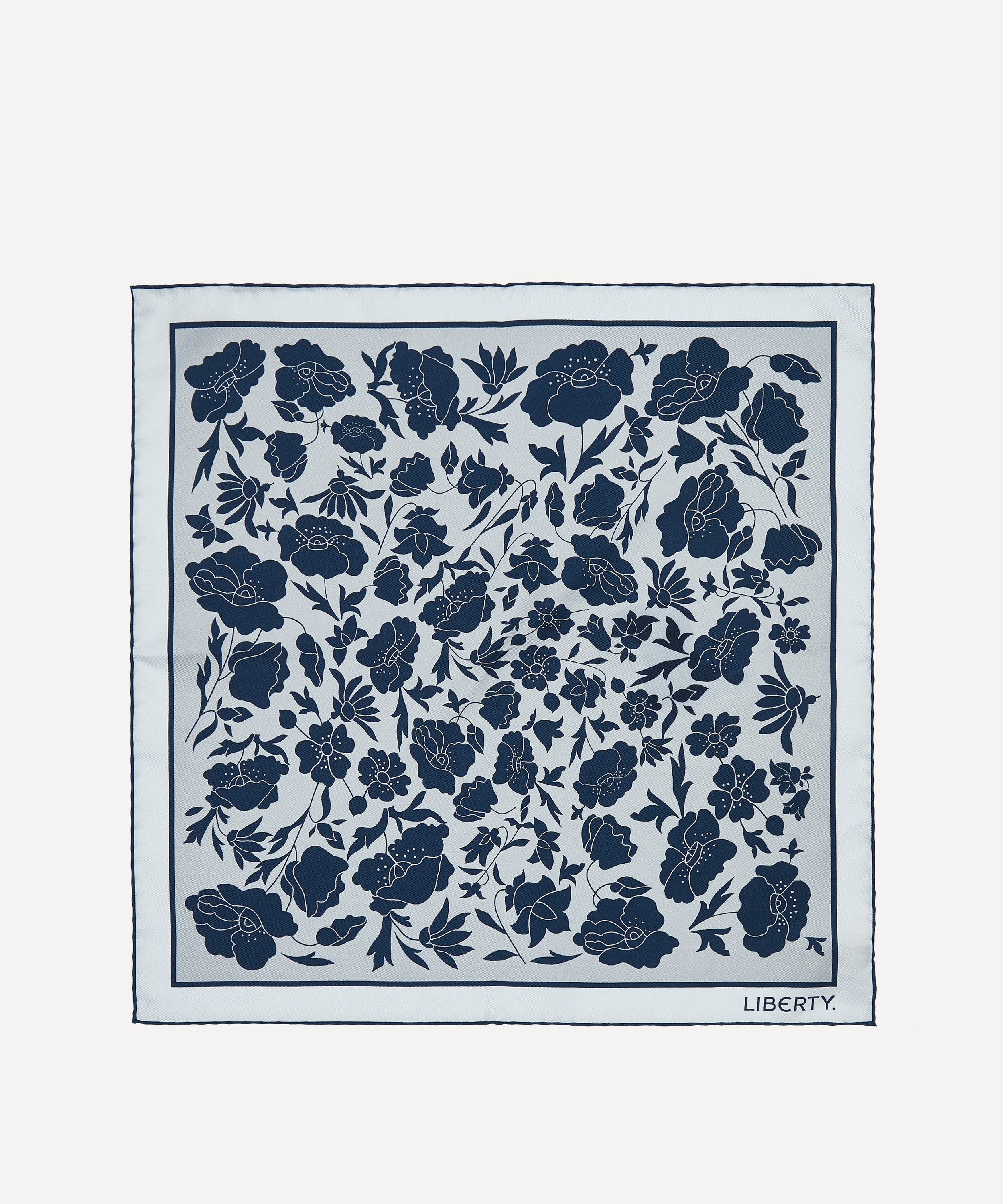 Liberty - Poppy Dawn Printed Silk Pocket Square image number 2
