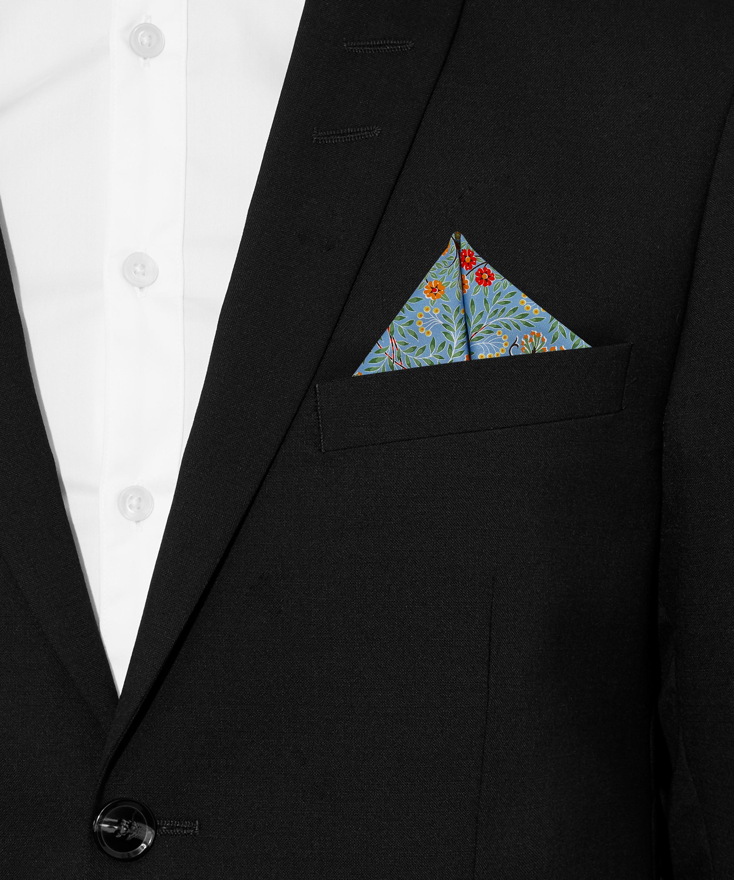 Liberty - Sonny's Tree Printed Silk Pocket Square image number 1