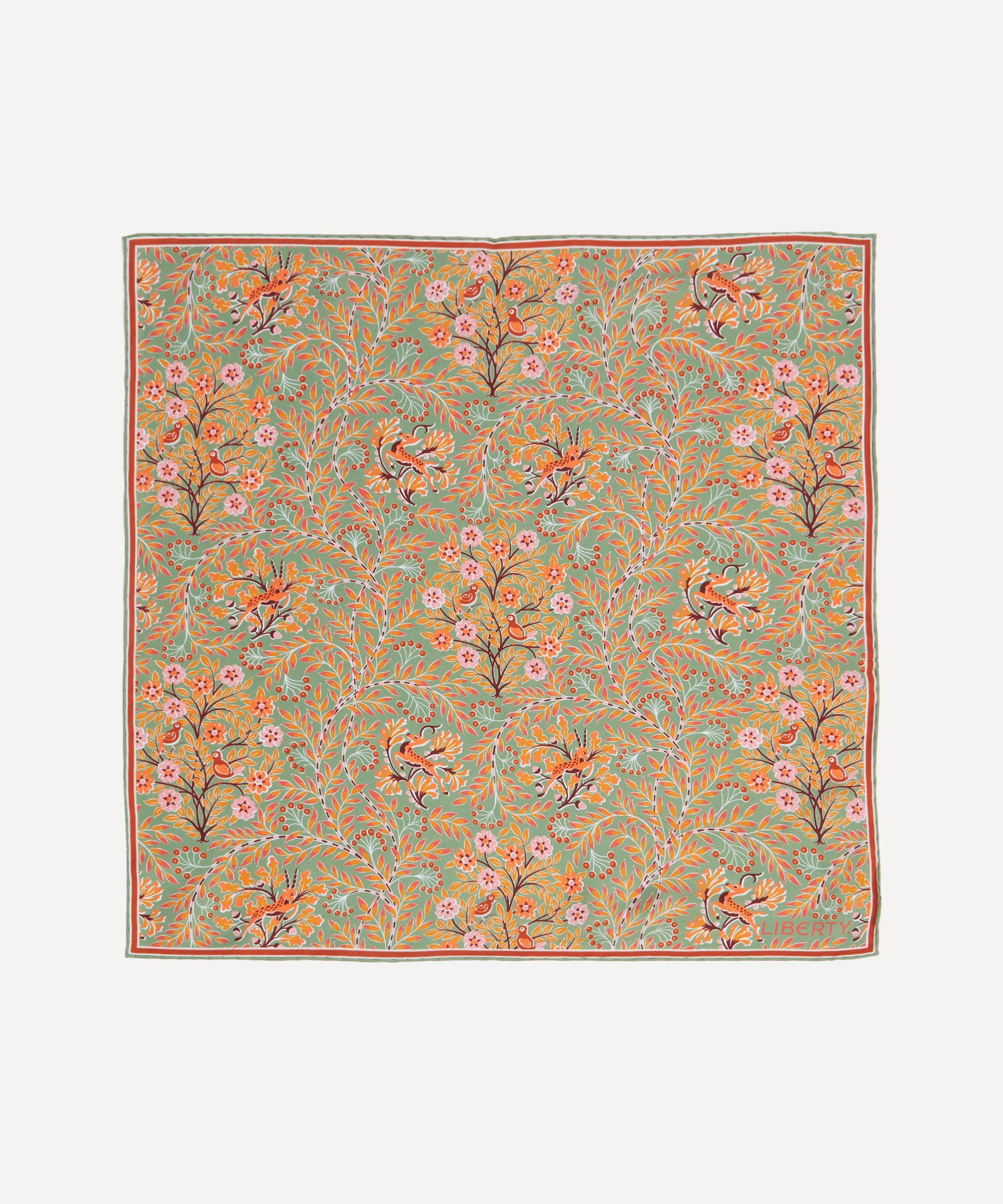 Liberty - Sonny's Tree Printed Silk Pocket Square image number 0