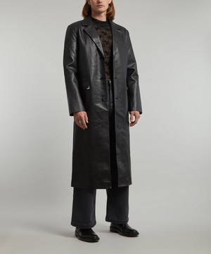 Hans Kjobenhavn - Faux Leather Slim Coat image number 1