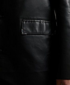 Hans Kjobenhavn - Faux Leather Slim Coat image number 4