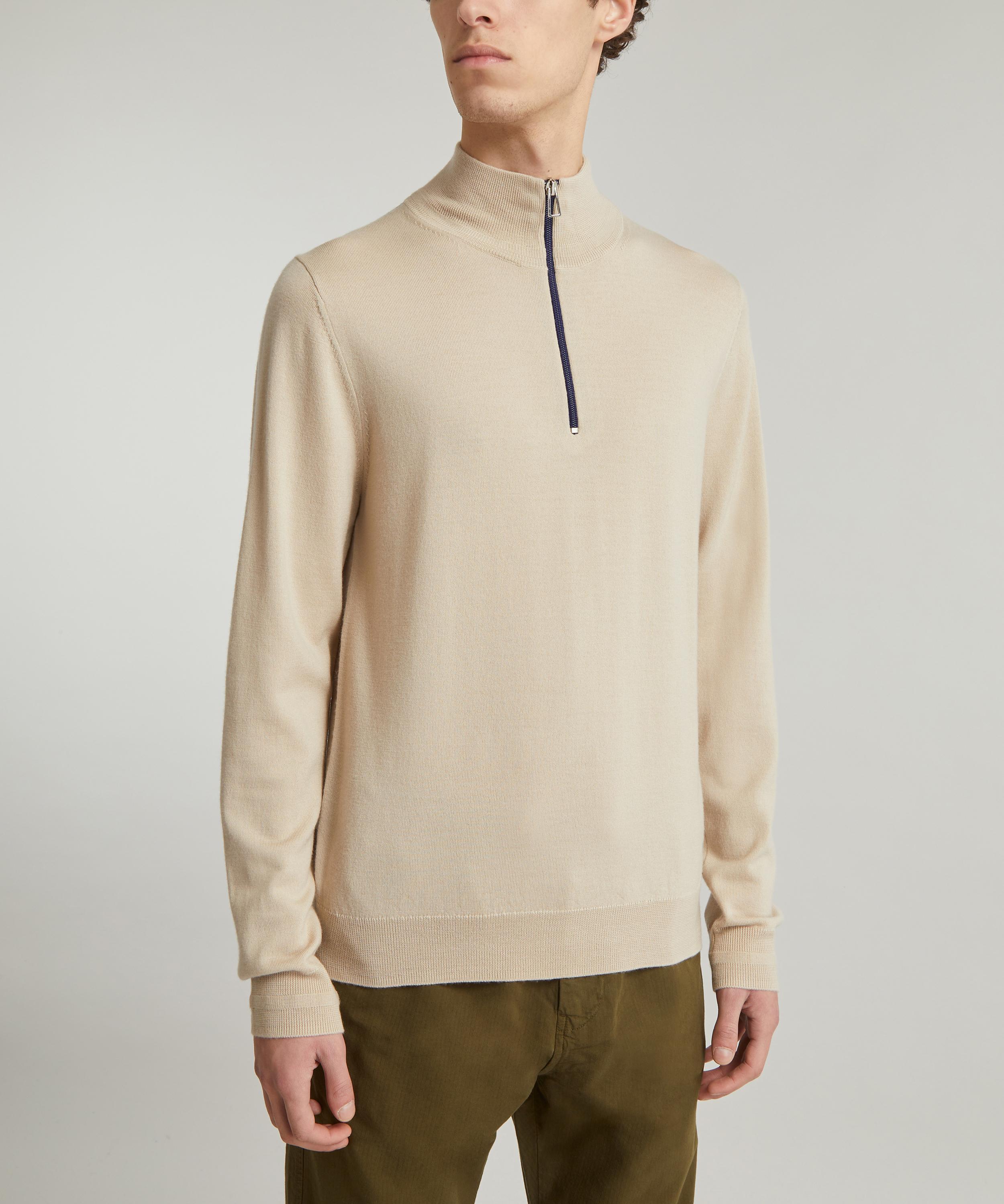 PS Paul Smith Merino Half Zip Jumper Liberty