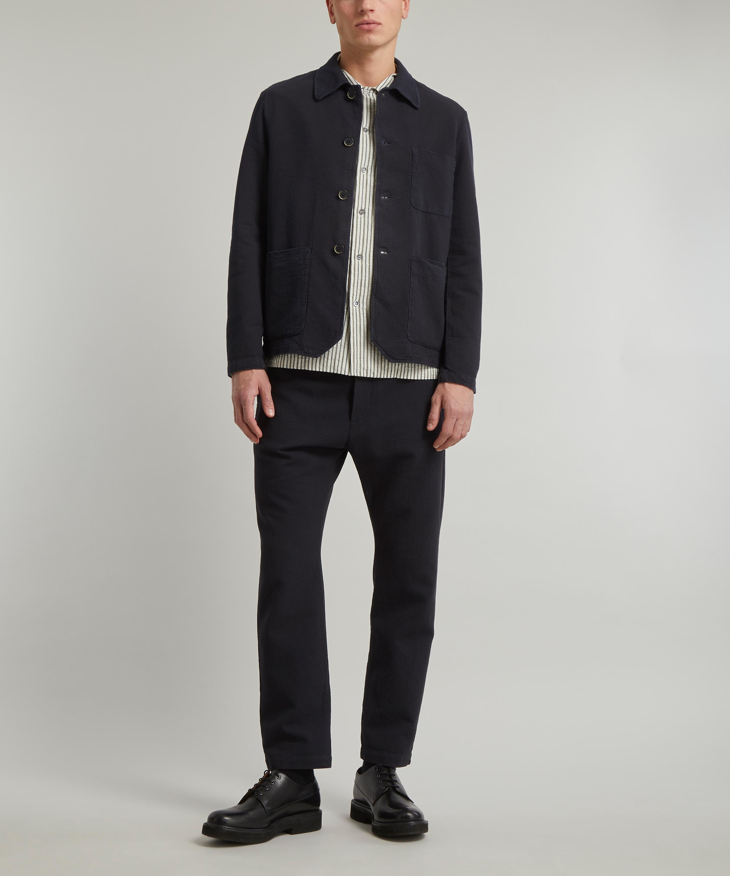 Barena - Riobarbo Straight-Leg Cotton Seersucker Trousers image number 1