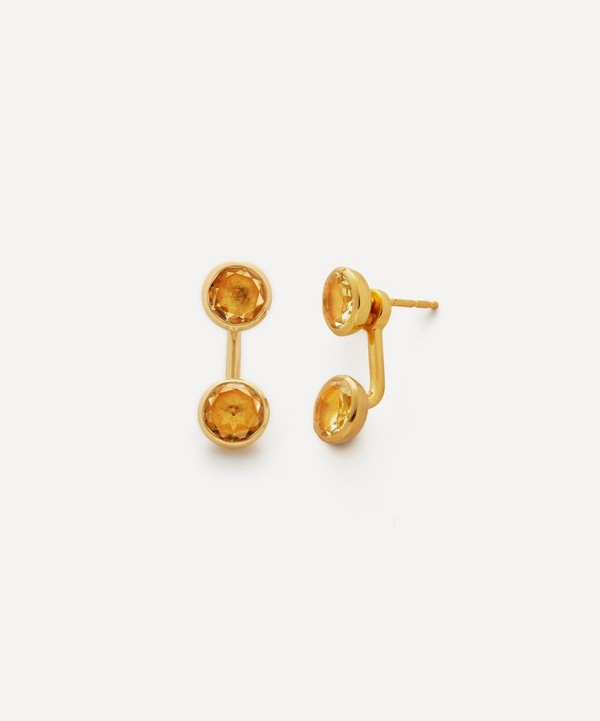 Monica Vinader - X Kate Young 18ct Gold-Plated Vermeil Silver Gemstone Jacket Stud Earrings image number null