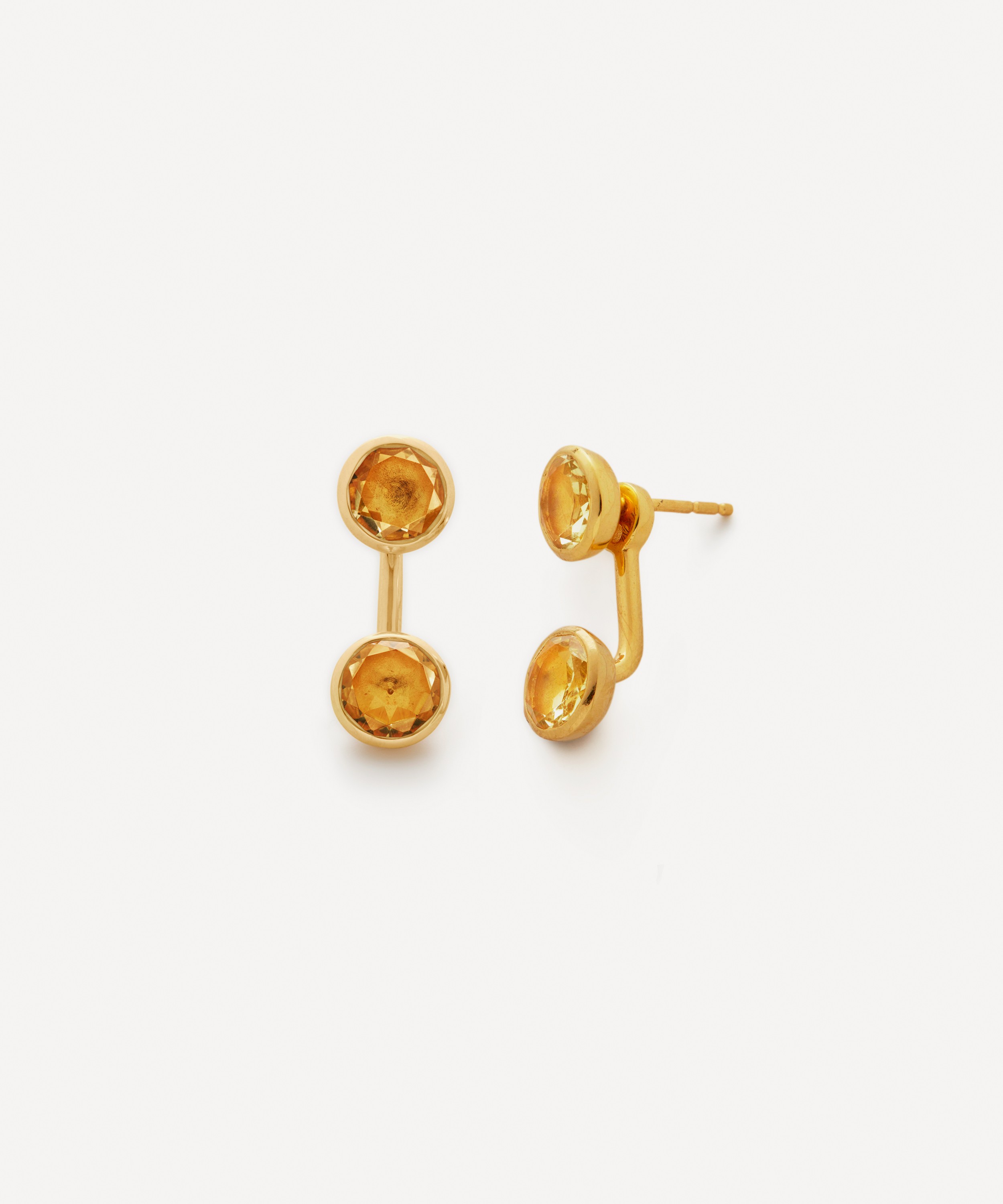 Monica Vinader - X Kate Young 18ct Gold-Plated Vermeil Silver Gemstone Jacket Stud Earrings