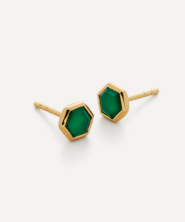 Monica Vinader - X Kate Young 18ct Gold-Plated Vermeil Silver Gemstone Stud Earring image number null
