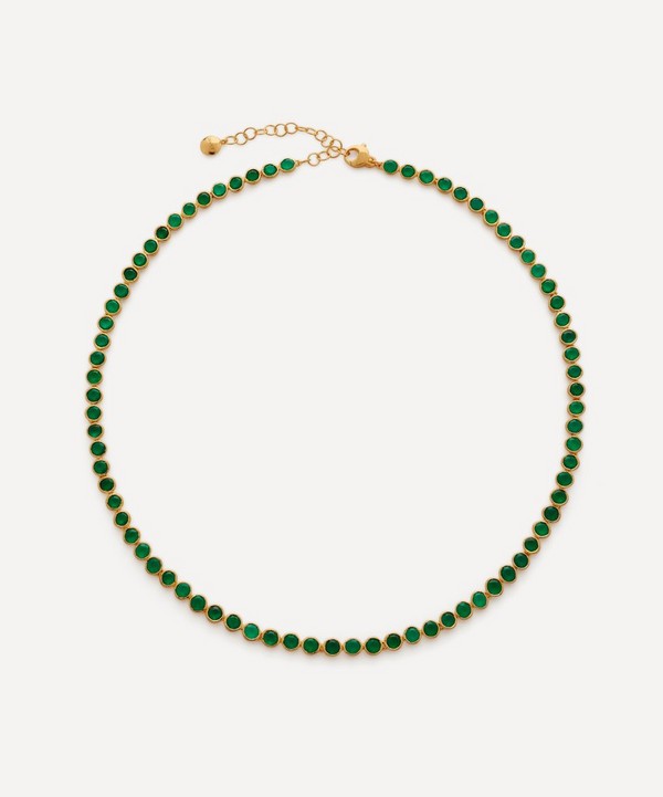 Monica Vinader - X Kate Young 18ct Gold-Plated Vermeil Silver Gemstone Tennis Necklace image number null