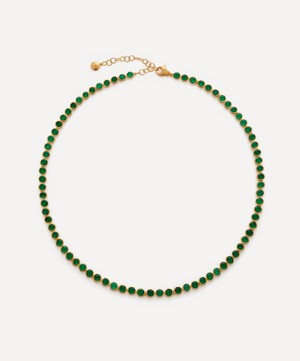 Monica Vinader - X Kate Young 18ct Gold-Plated Vermeil Silver Gemstone Tennis Necklace image number 0