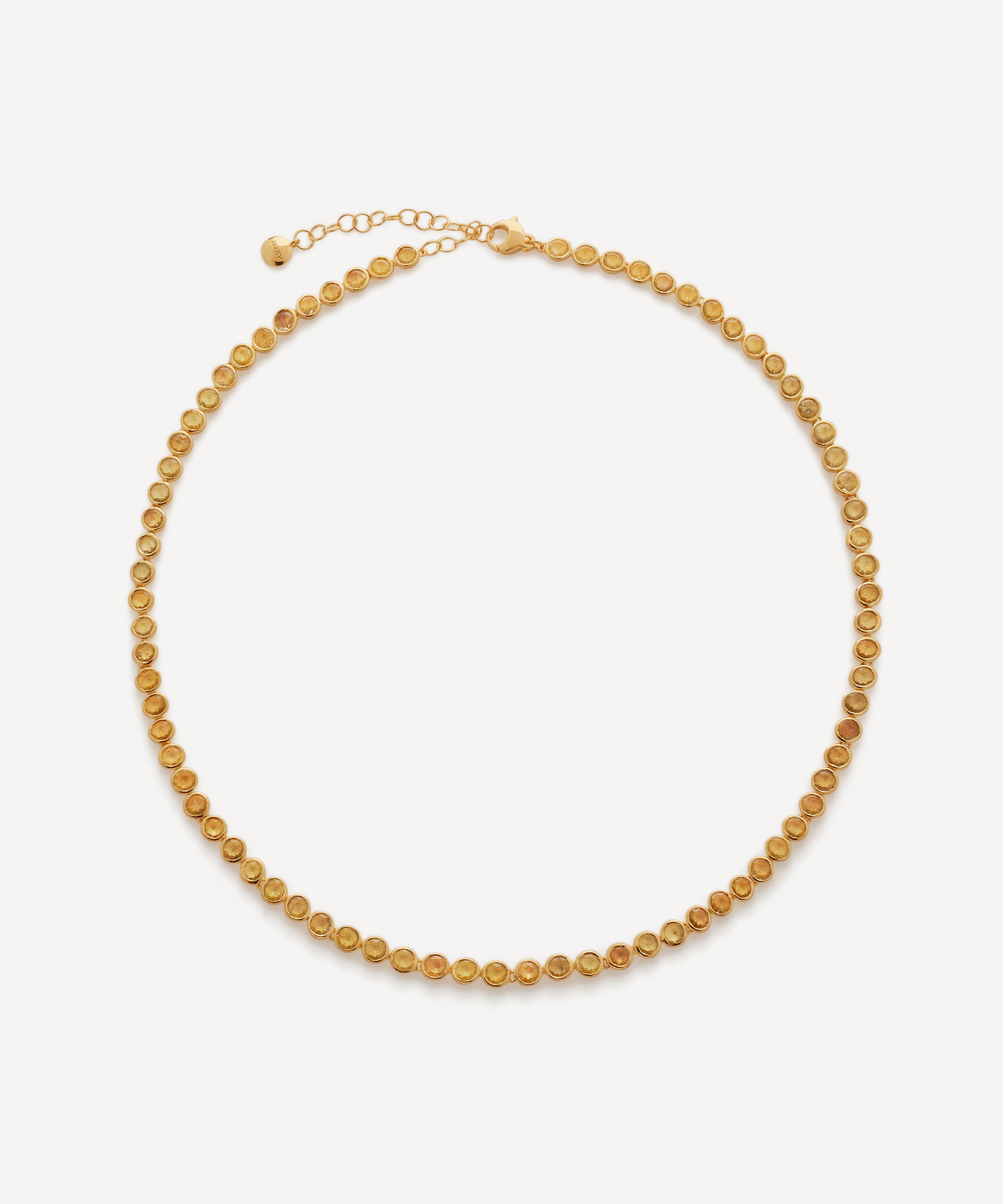 Monica Vinader - X Kate Young 18ct Gold-Plated Vermeil Silver Gemstone Tennis Necklace image number 0