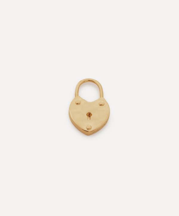 Monica Vinader - 18ct Gold-Plated Vermeil Silver Padlock Heart Pendant Charm image number null