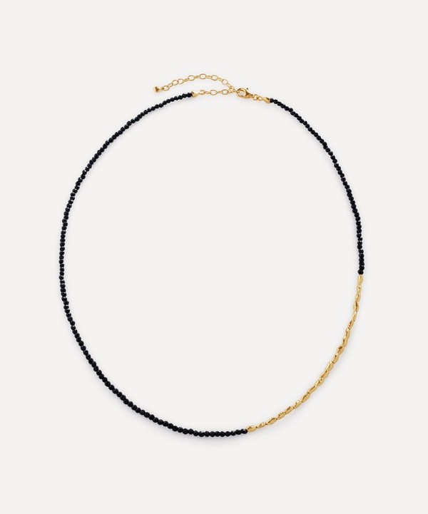 Monica Vinader - 18ct Gold-Plated Vermeil Silver Mini Nugget Gemstone Beaded Necklace image number null