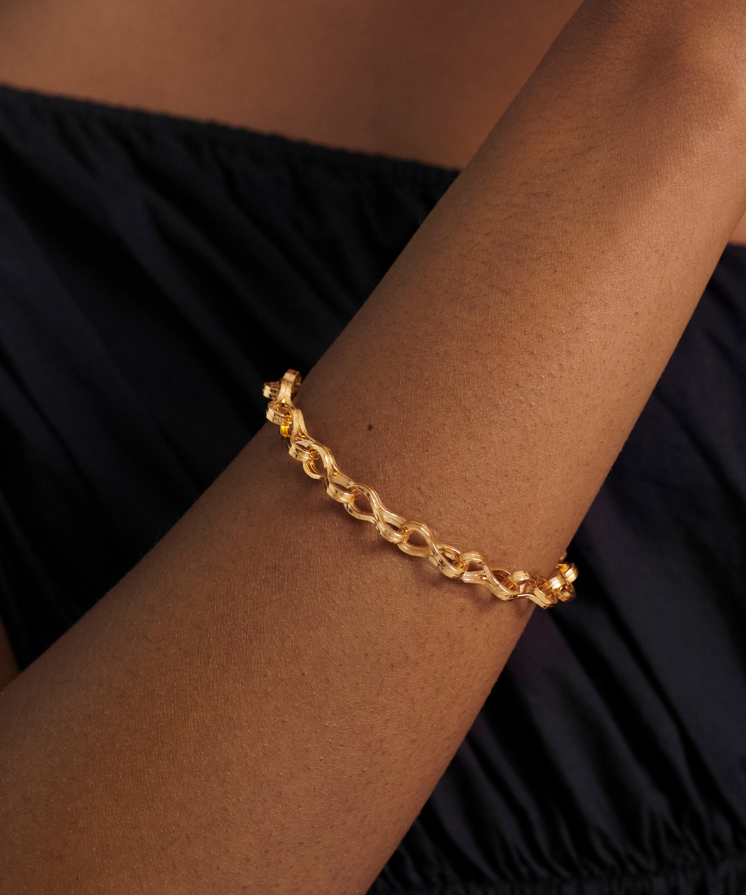 Monica Vinader - 18ct Gold-Plated Vermeil Silver Infinity Link Chain Bracelet image number 1
