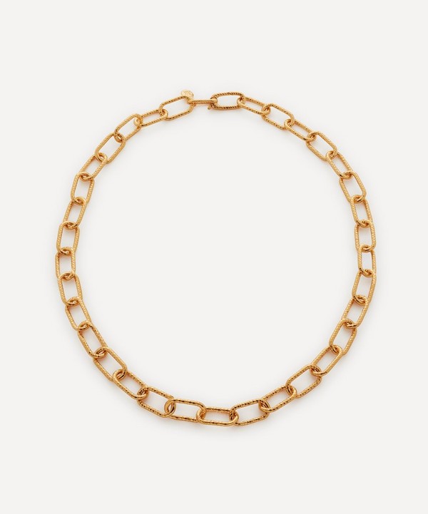 Monica Vinader - 18ct Gold-Plated Vermeil Silver Alta Textured Chunky Chain Necklace image number null