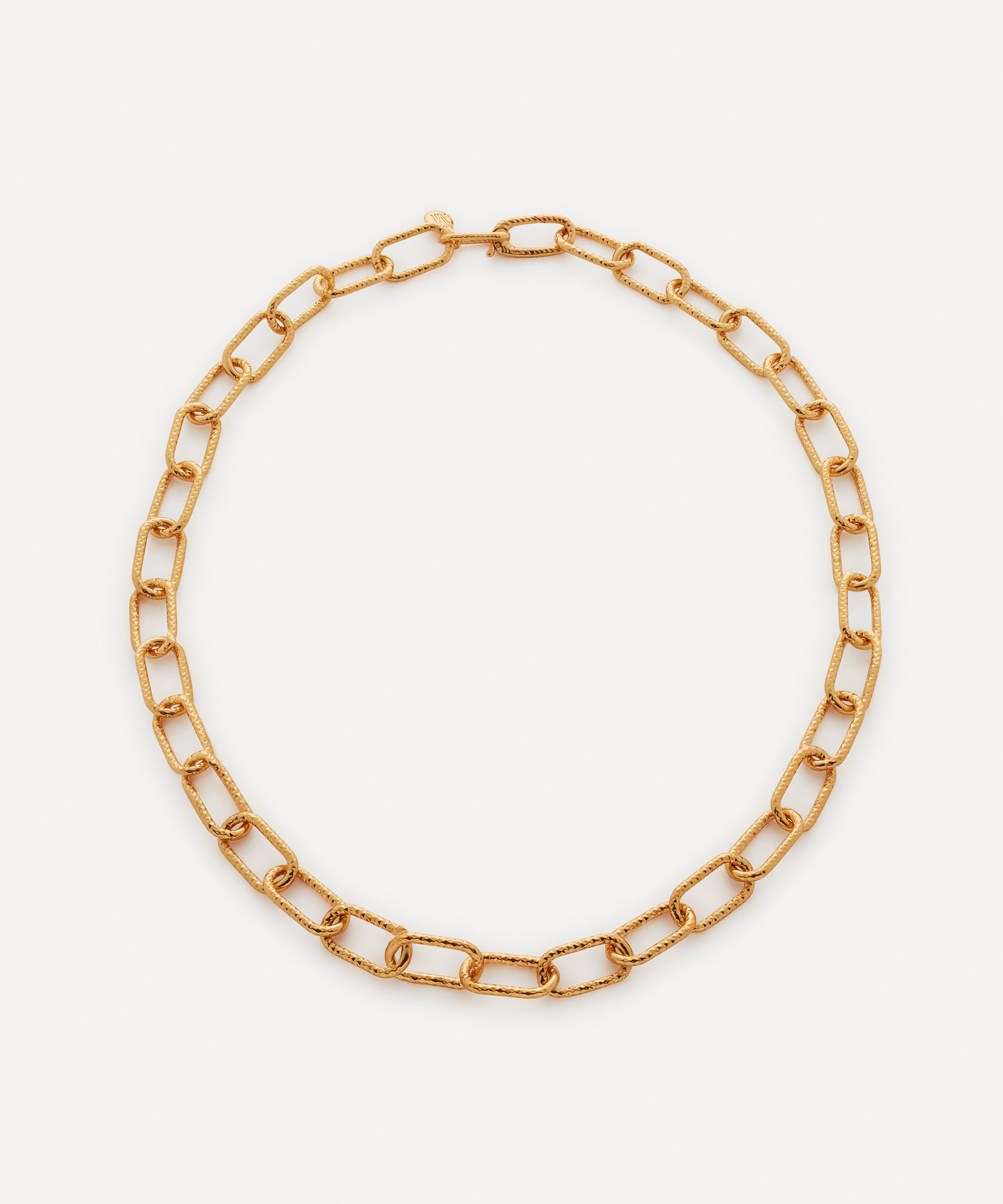 Monica Vinader - 18ct Gold-Plated Vermeil Silver Alta Textured Chunky Chain Necklace image number 0