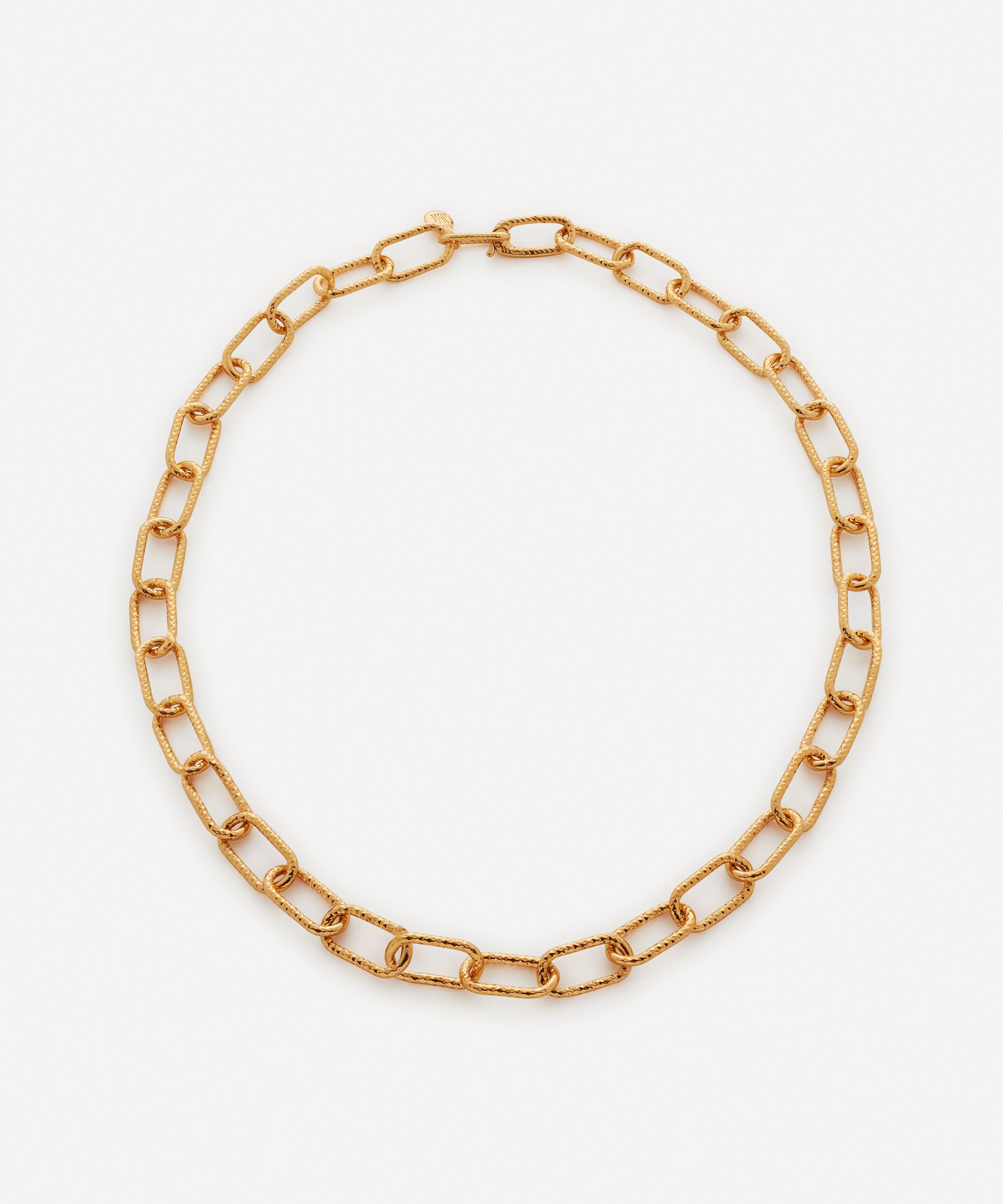 Monica Vinader - 18ct Gold-Plated Vermeil Silver Alta Textured Chunky Chain Necklace image number 0