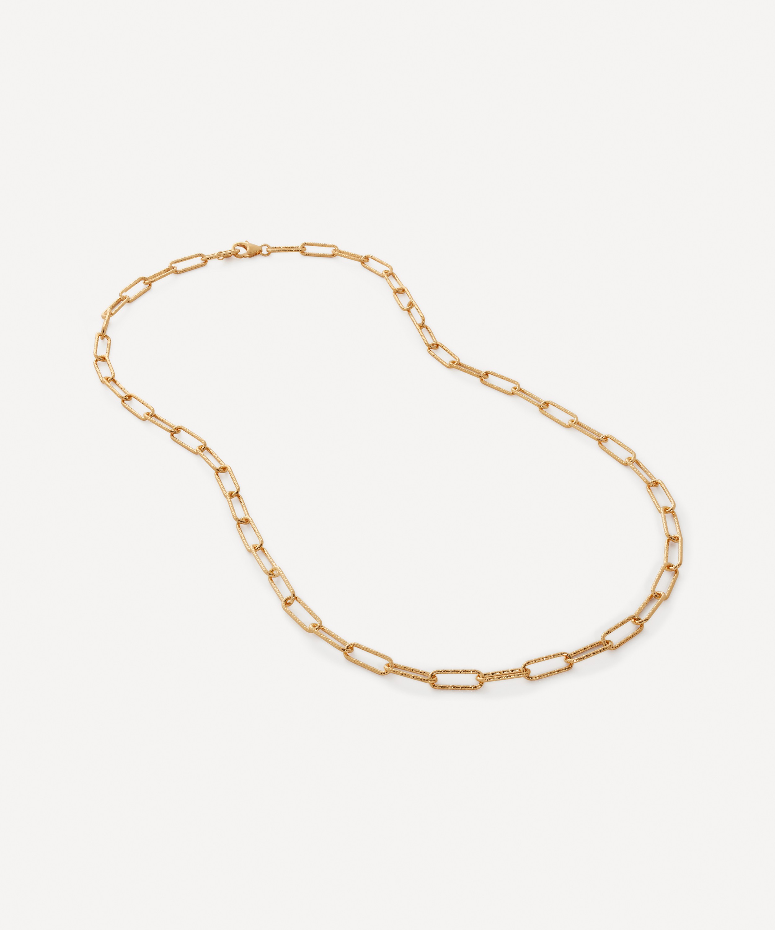 Monica Vinader - 18ct Gold-Plated Vermeil Silver Alta Textured Medium Chain Necklace image number 0