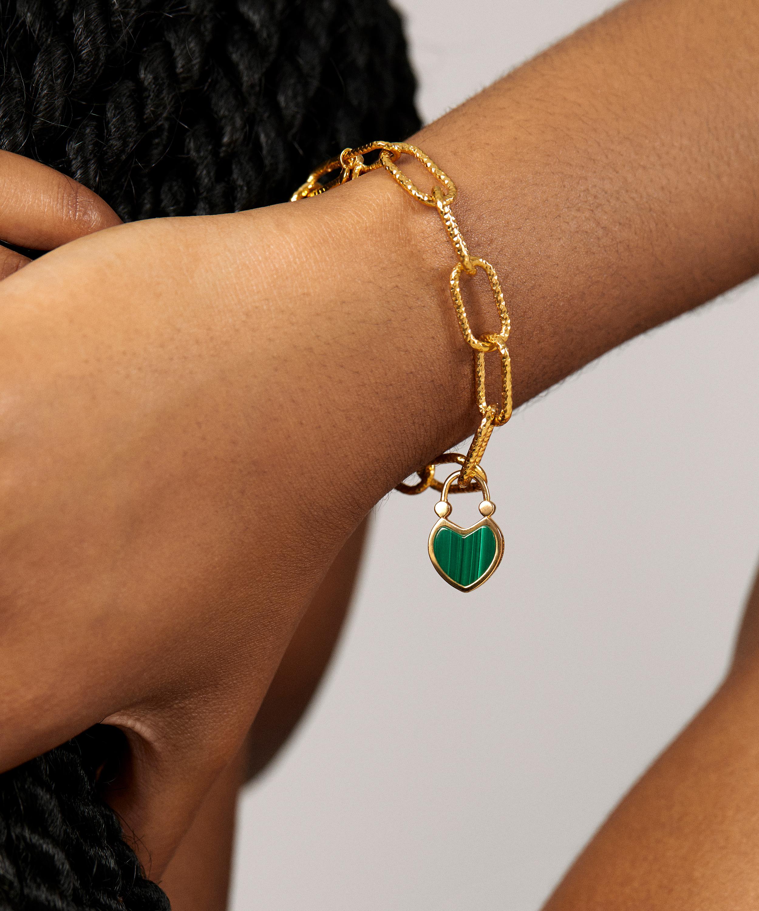 Monica Vinader - 18ct Gold-Plated Vermeil Silver Alta Textured Chunky Chain Bracelet image number 1