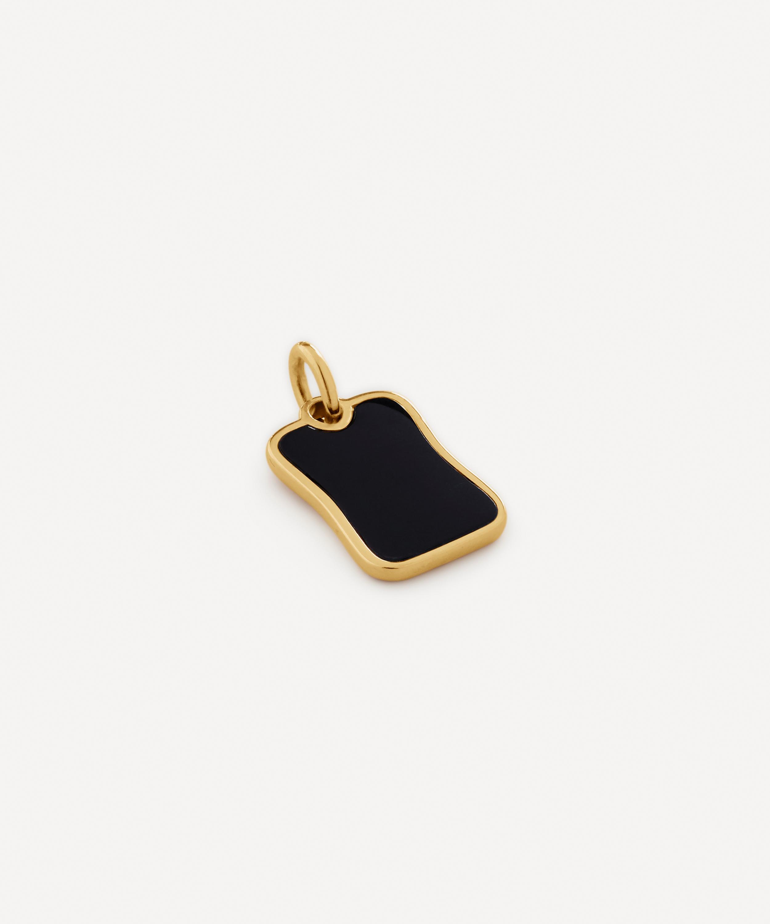 Monica Vinader - 18ct Gold-Plated Vermeil Silver Havana Gemstone Pendant Charm image number 0