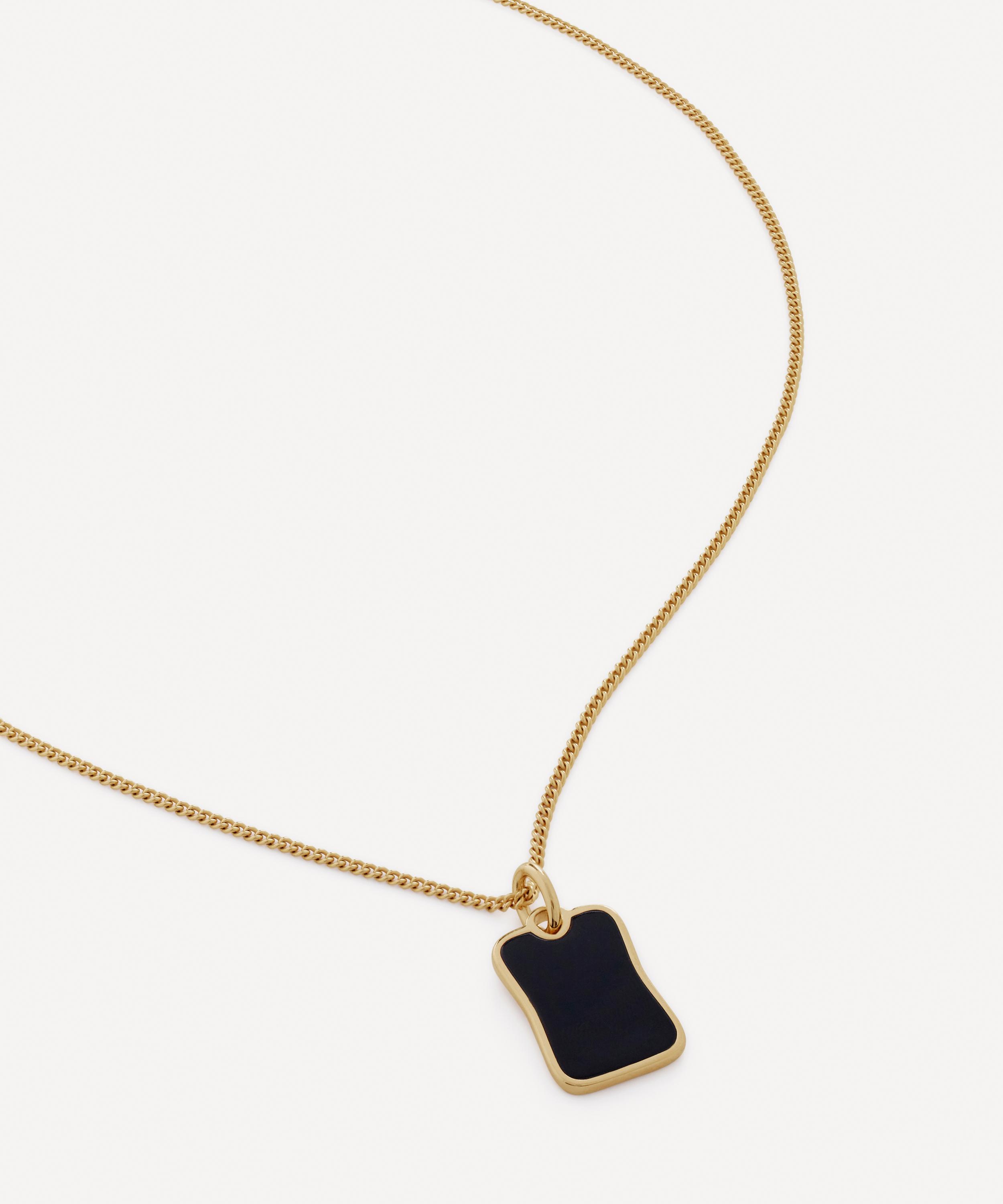 Monica Vinader - 18ct Gold-Plated Vermeil Silver Havana Gemstone Pendant Charm image number 1