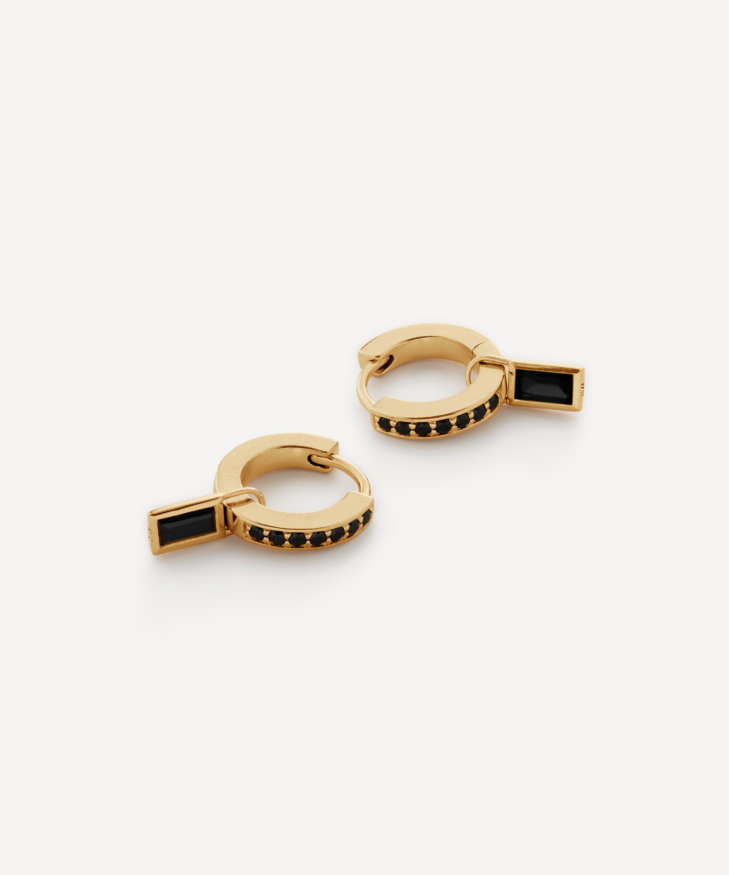 Monica Vinader - 18ct Gold-Plated Vermeil Silver Ear Charm Gemstone Combo Hoop Earrings image number 0