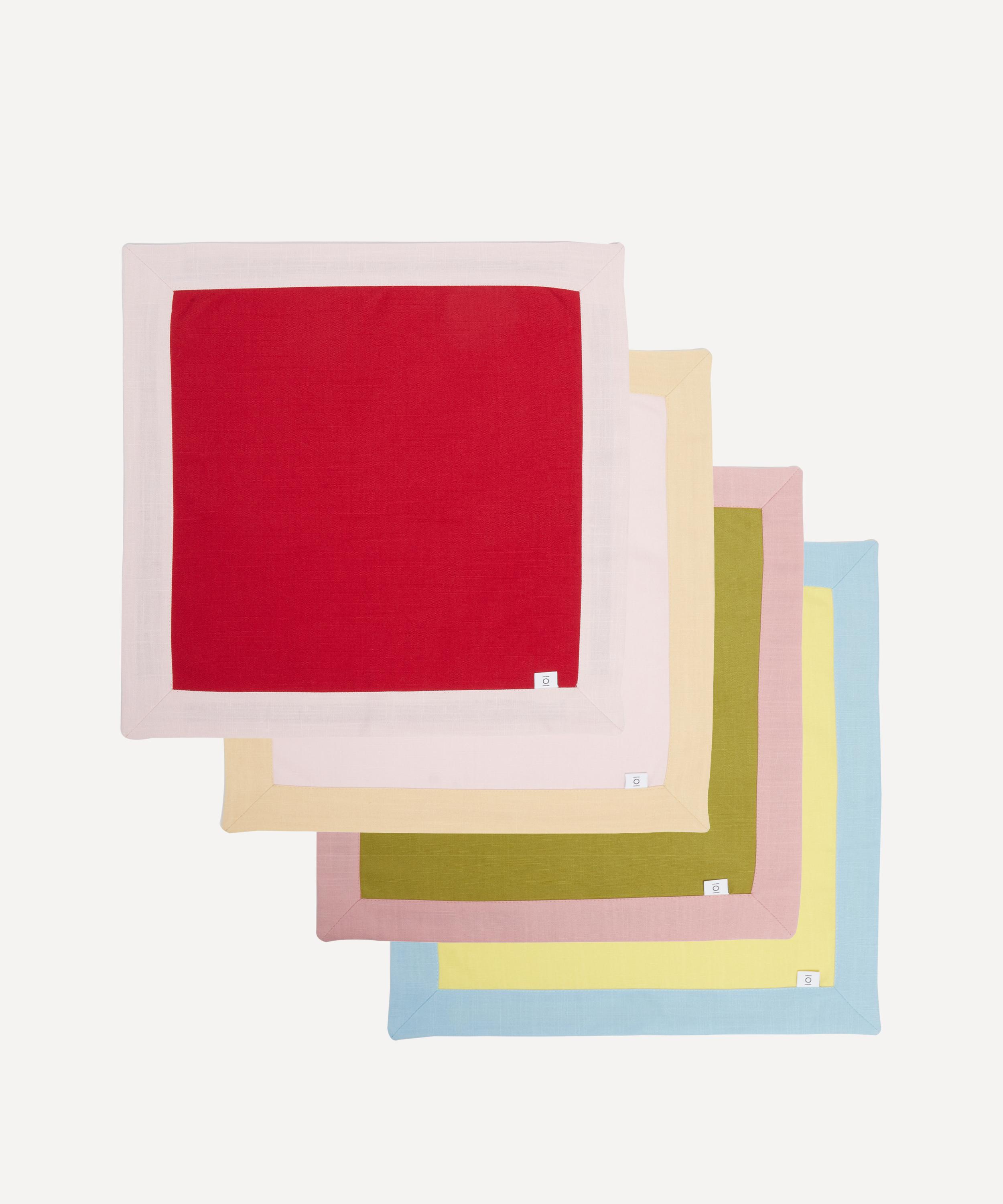 In The Roundhouse - Multi Colour Square 45x45cm Napkins Set of Four image number 0
