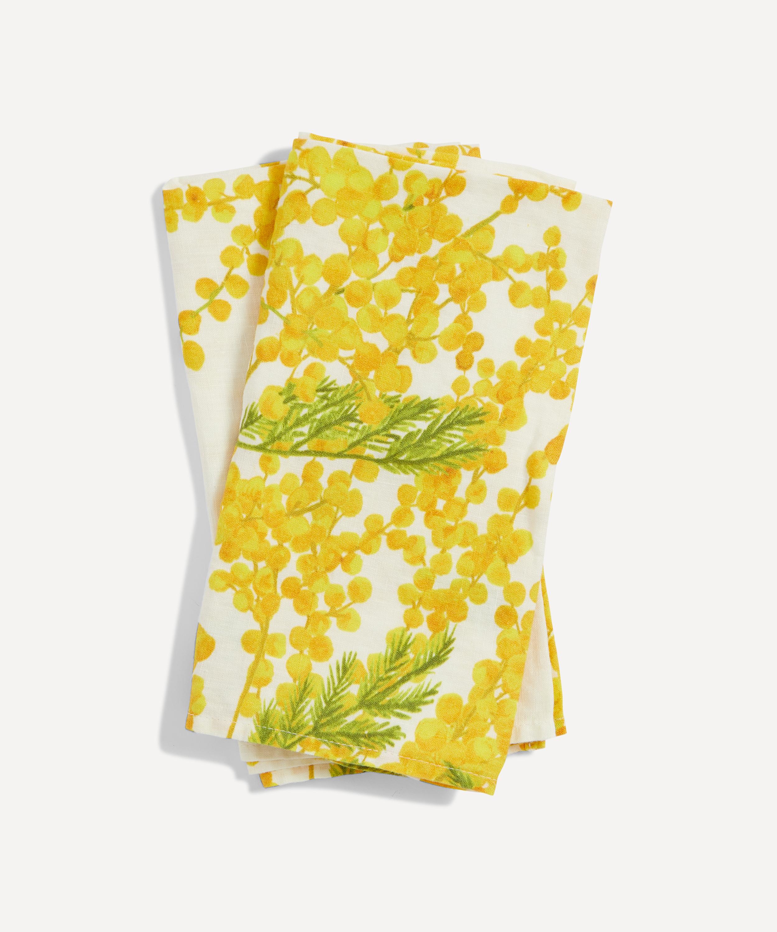 Summerill & Bishop - Mimosa 50x50cm Linen Napkins Set of Two image number 0
