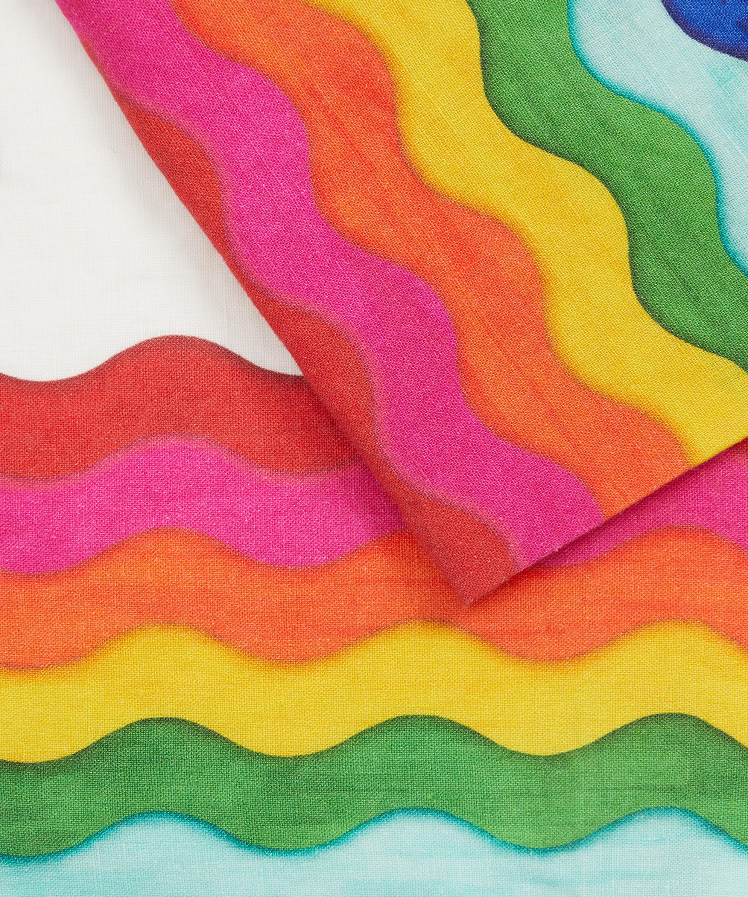 Summerill & Bishop - Summer Rainbow 50x50cm Linen Napkins Set of Two image number 2