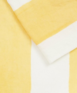 Summerill & Bishop - Lemon Yellow Stripe Linen Napkins Set of Two image number 2
