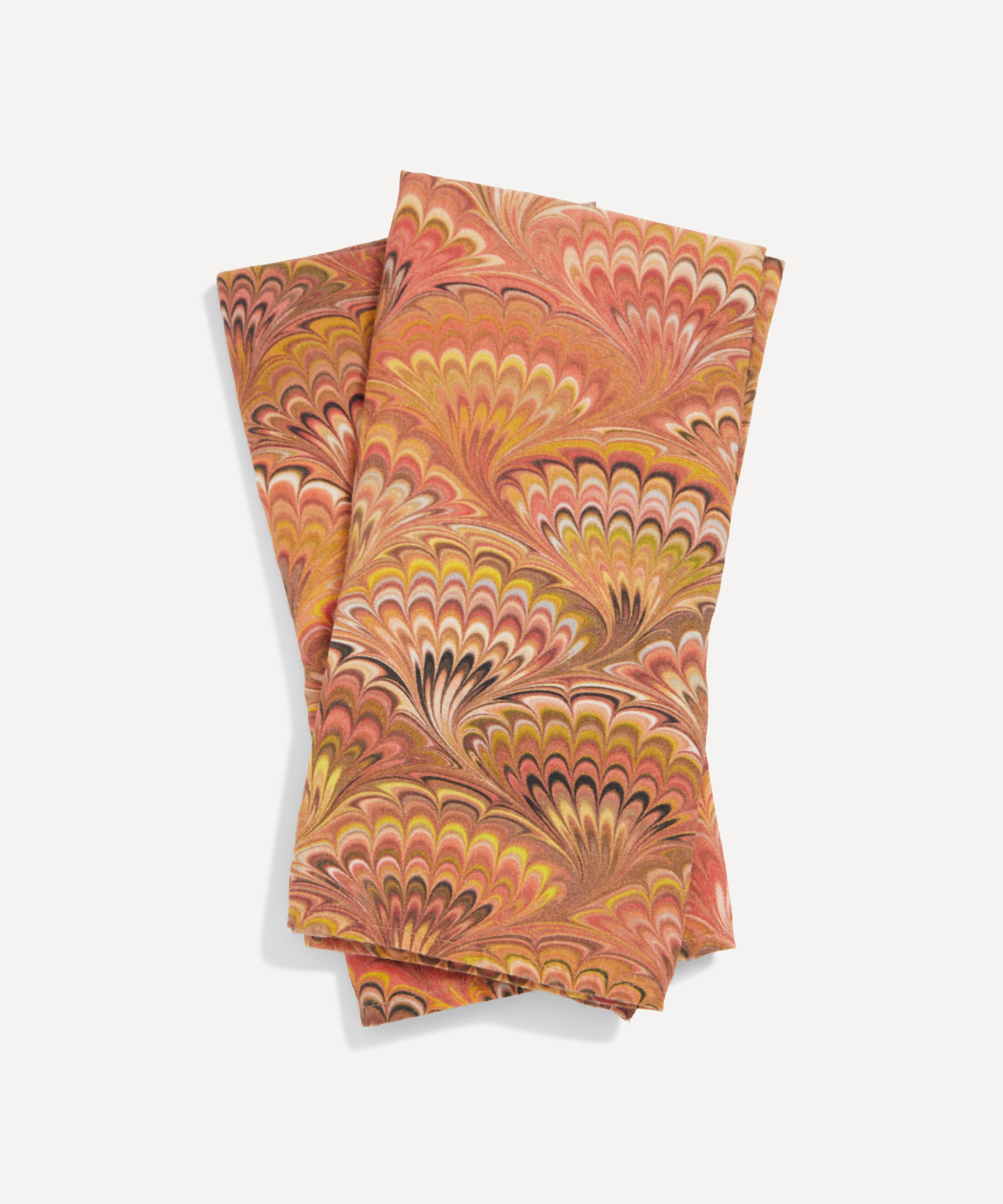Summerill & Bishop - Multicoloured 50x50cm Linen Napkins Set of Two image number 0