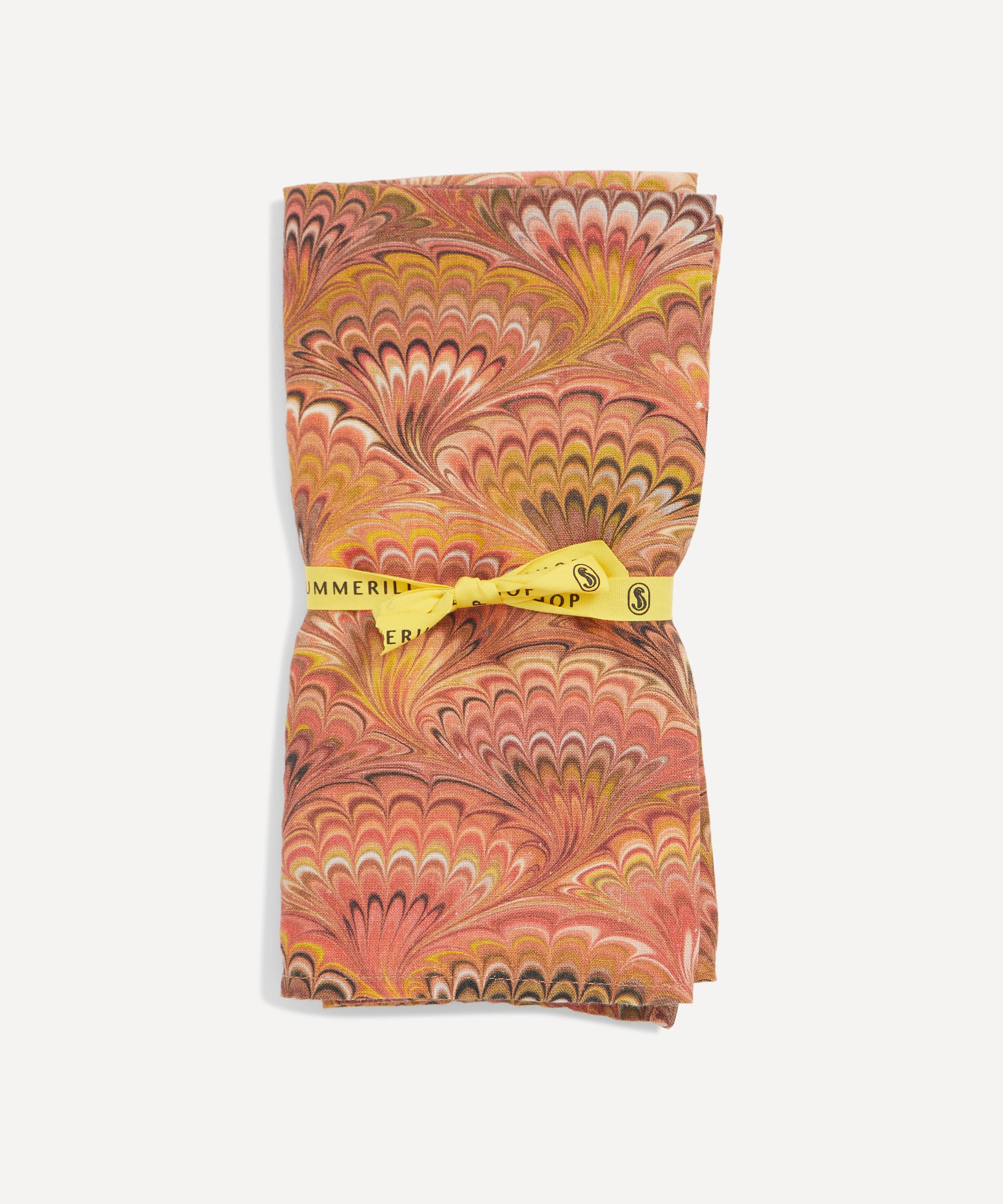 Summerill & Bishop - Multicoloured 50x50cm Linen Napkins Set of Two image number 3