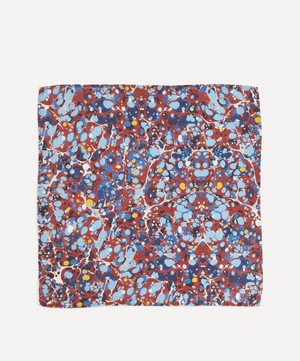 Summerill & Bishop - Blue Marble 50x50cm Linen Napkins Set of Two image number 1