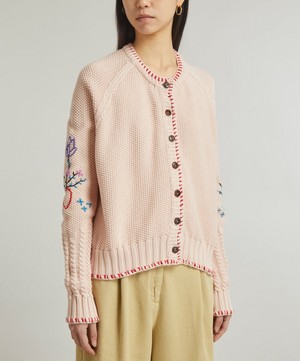 YMC - Lotus Hand-Knitted Cotton Cardigan image number 2