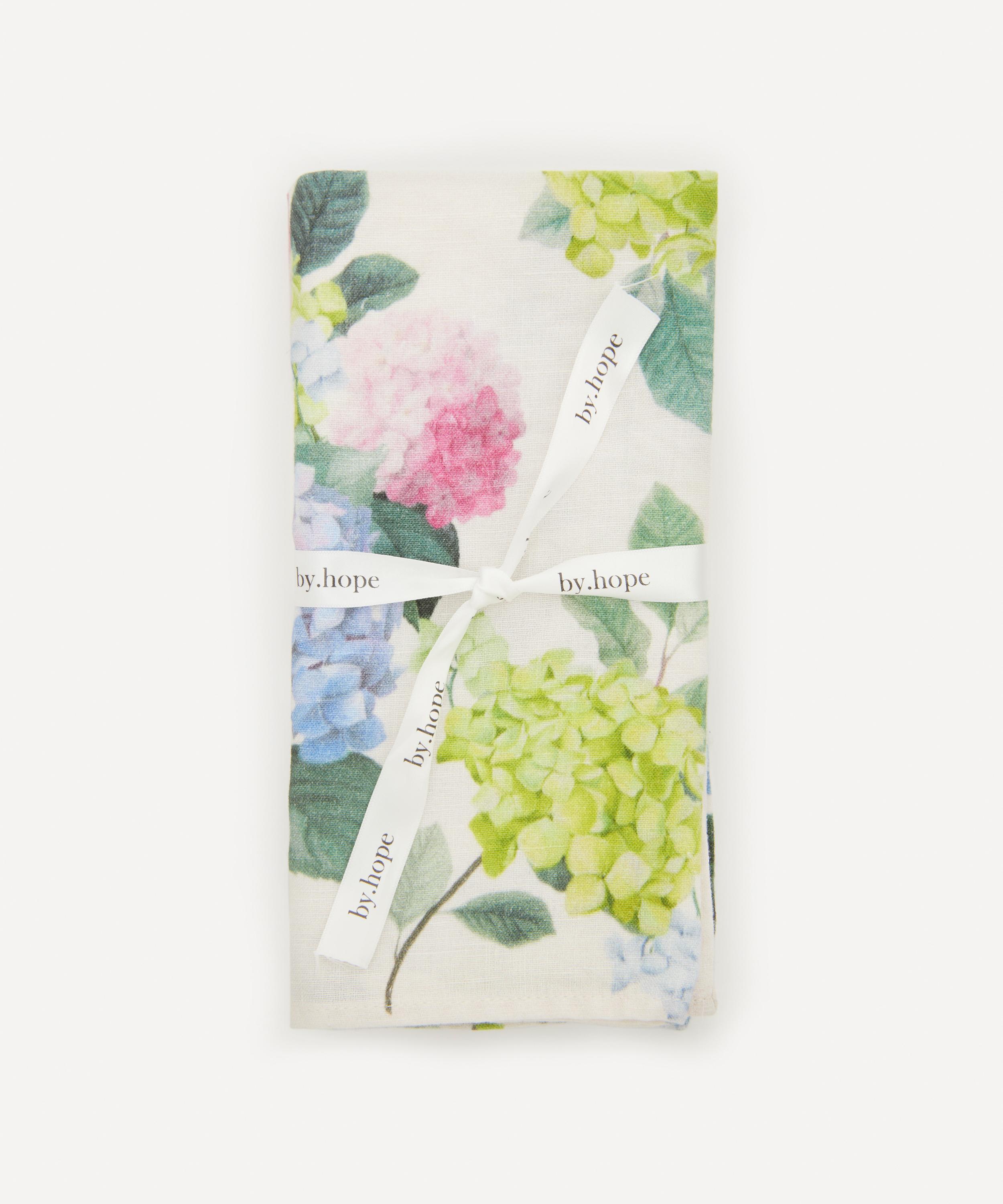 By Hope - Hydrangea 45x45cm Linen Napkins Set of Two image number 3