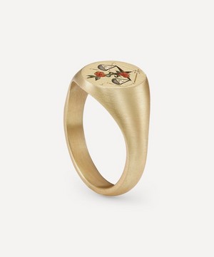 Cece Jewellery - 18ct Gold Star Sign Libra Signet Ring image number 3